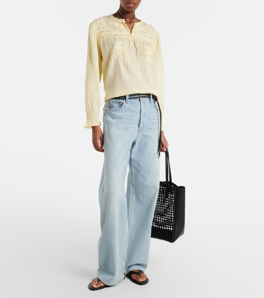 Blouse Byrdie en coton à dentelle | Velvet