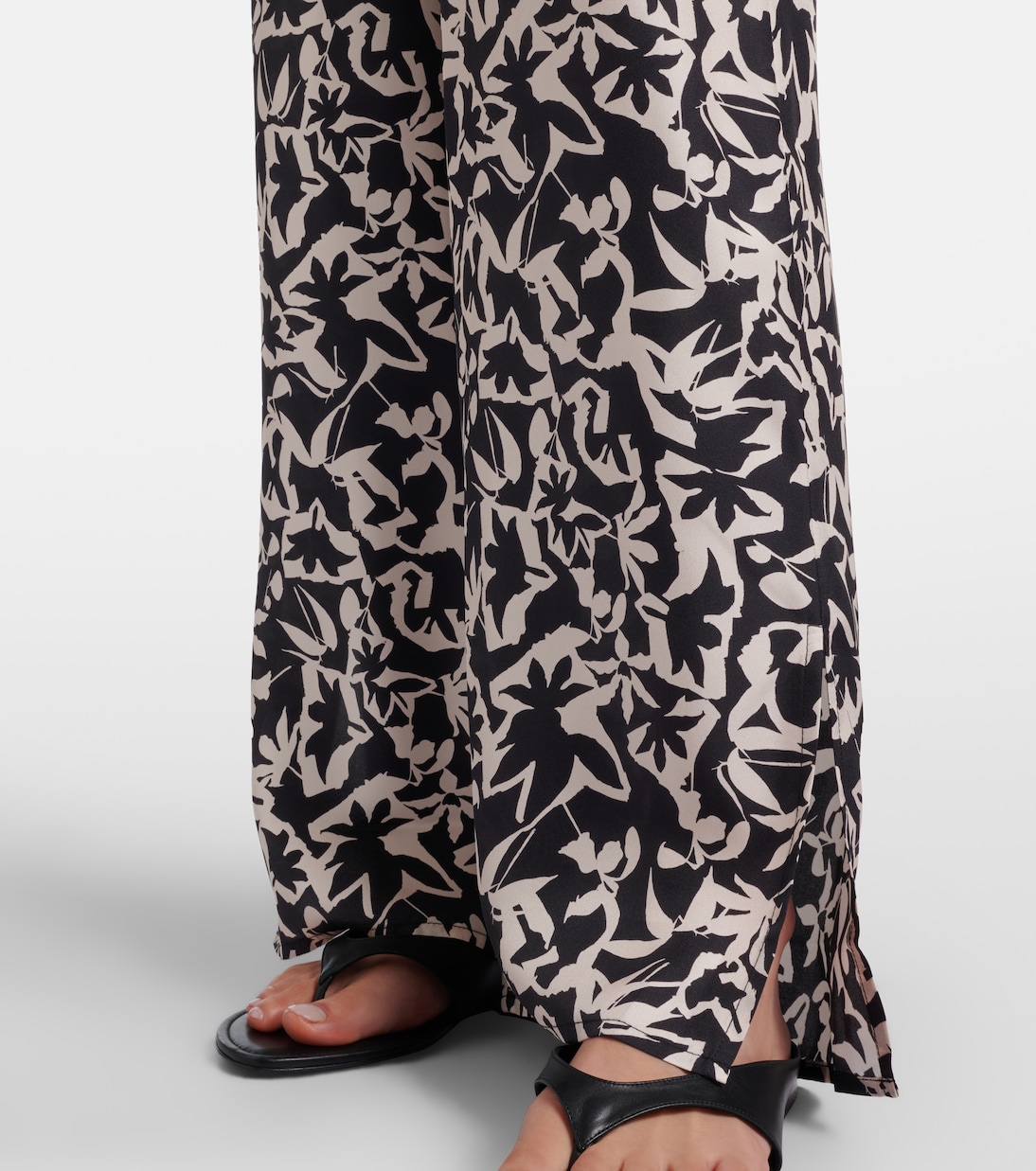 Loreto printed silk twill wide-leg pants | Asceno