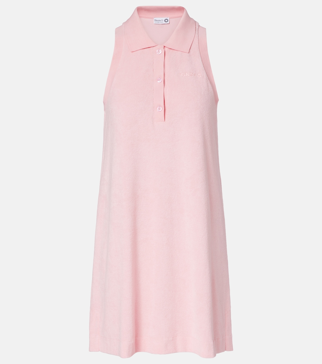 Logo cotton terry polo dress | Hunza G