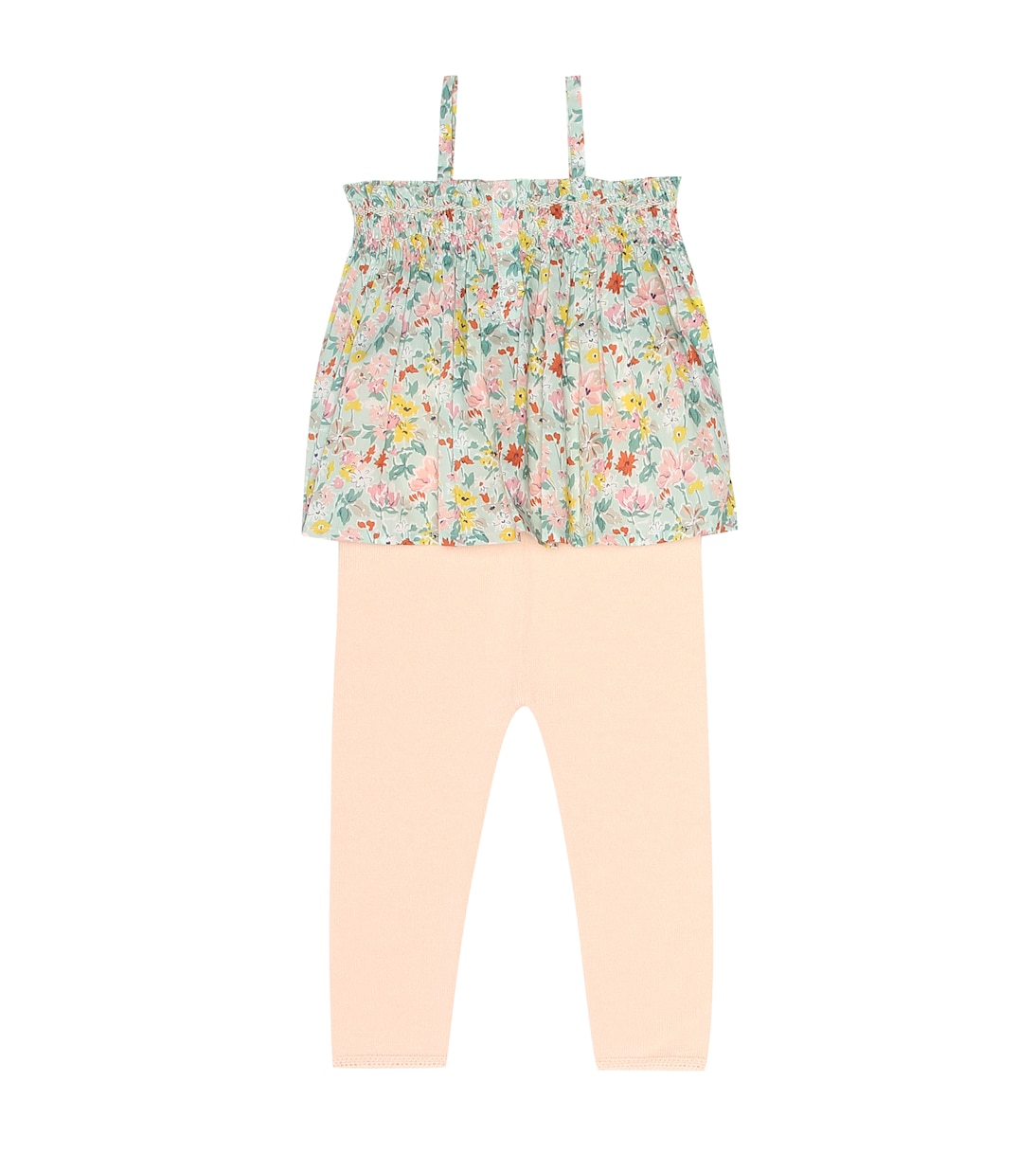 Top Abricot a stampa floreale in cotone | Bonpoint