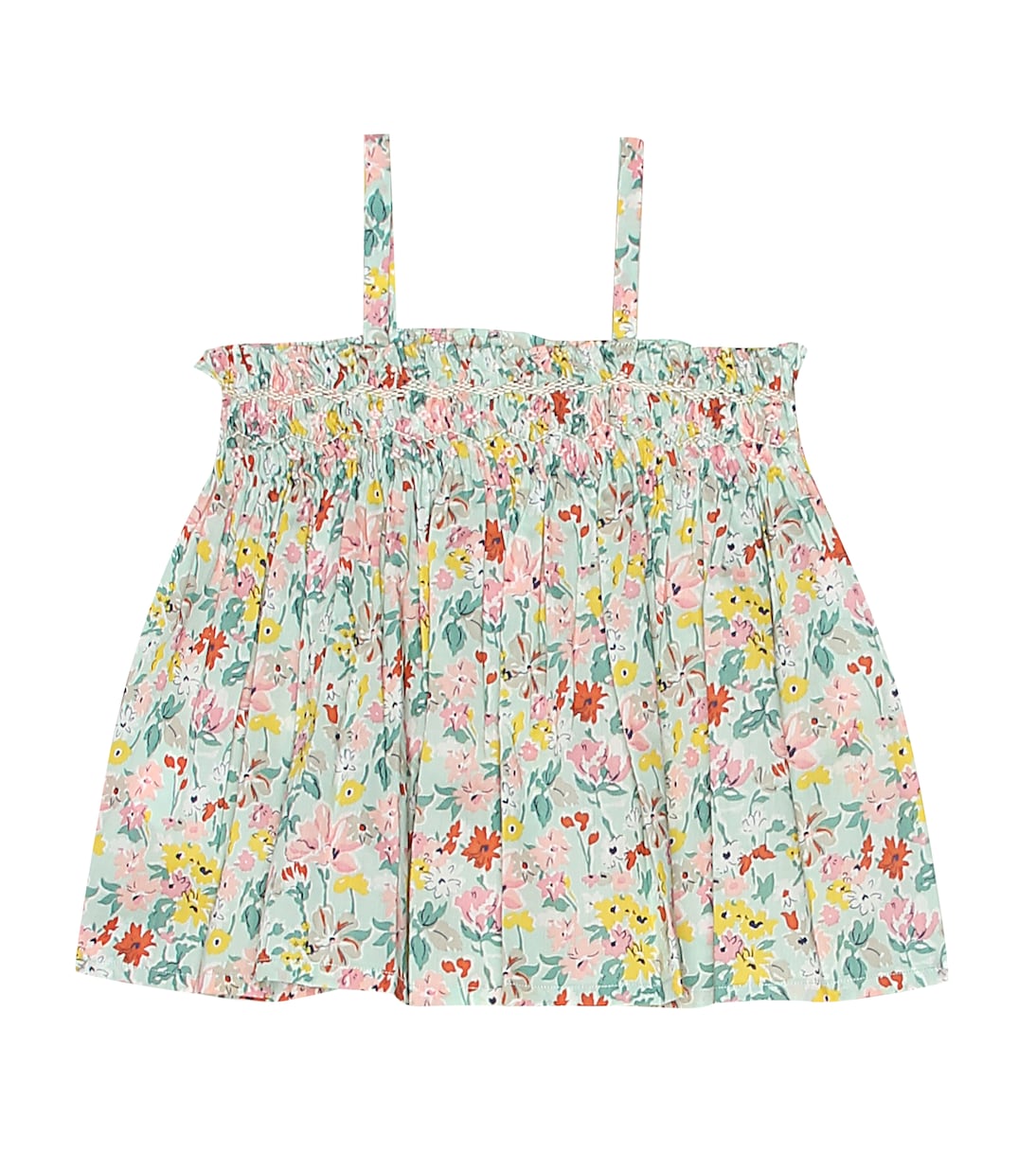 Top Abricot a stampa floreale in cotone | Bonpoint