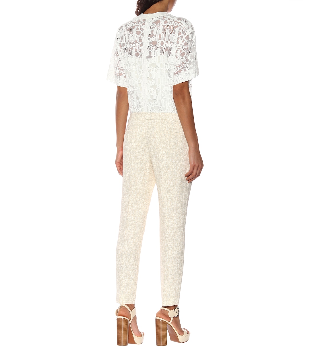 Pantalon en crêpe à taille mi-haute | Chloé