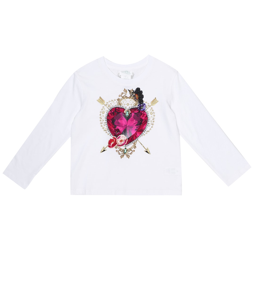Top in cotone con cristalli | Camilla Kids