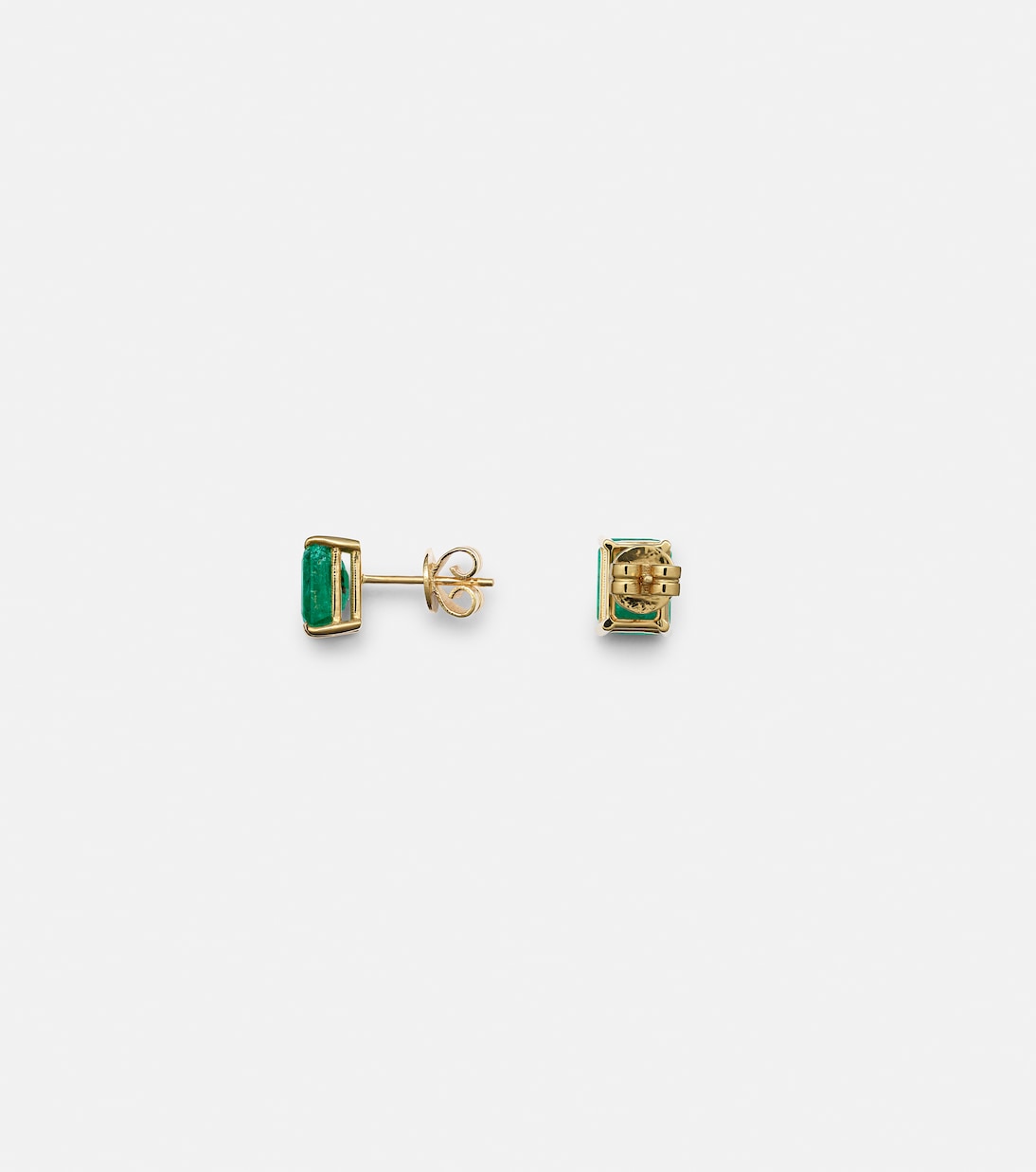 Boucles d’oreilles Colombian en or jaune 18 ct et émeraudes | Shay Jewelry