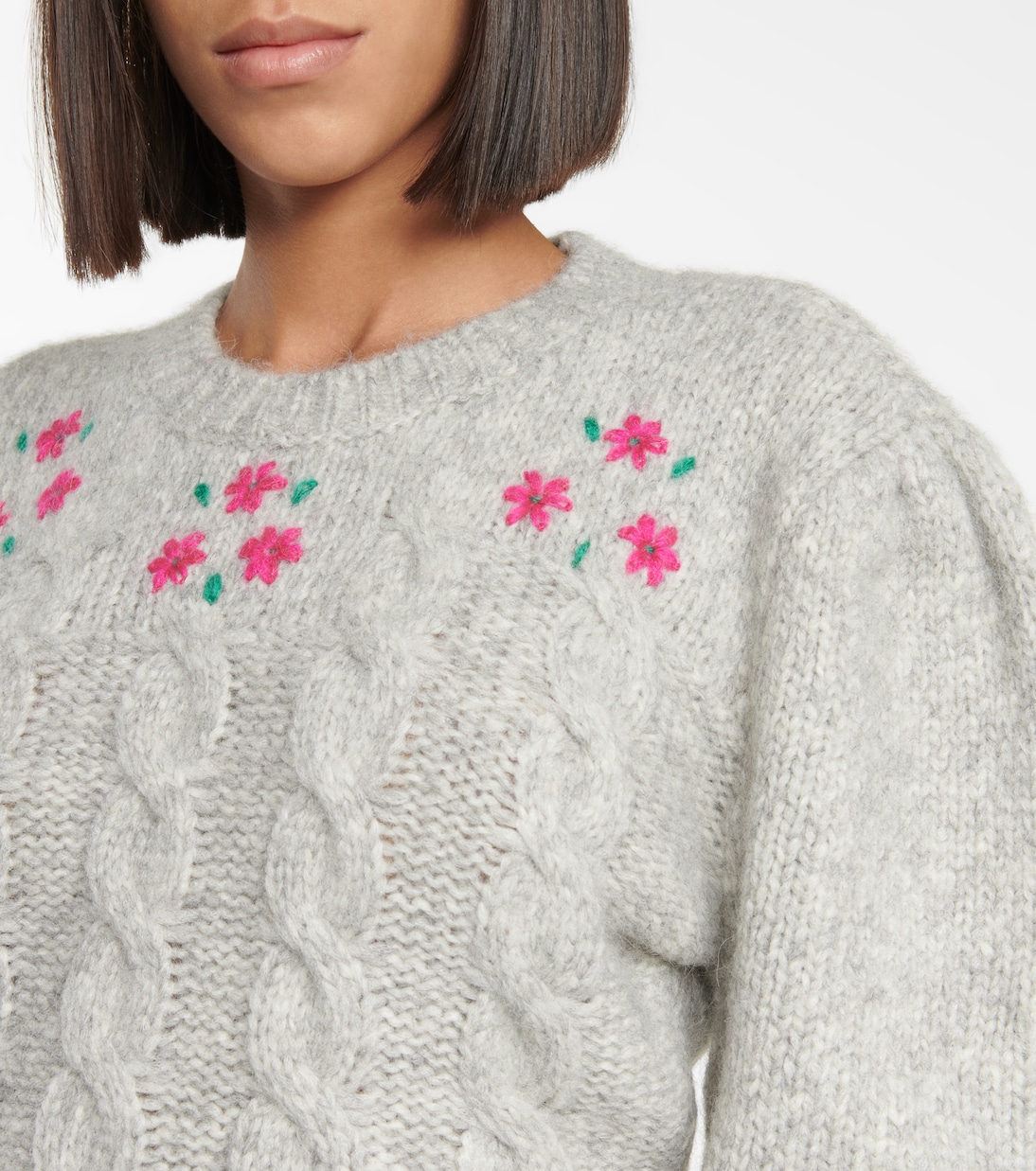 Jersey en mezcla de alpaca en bouclé | Alessandra Rich