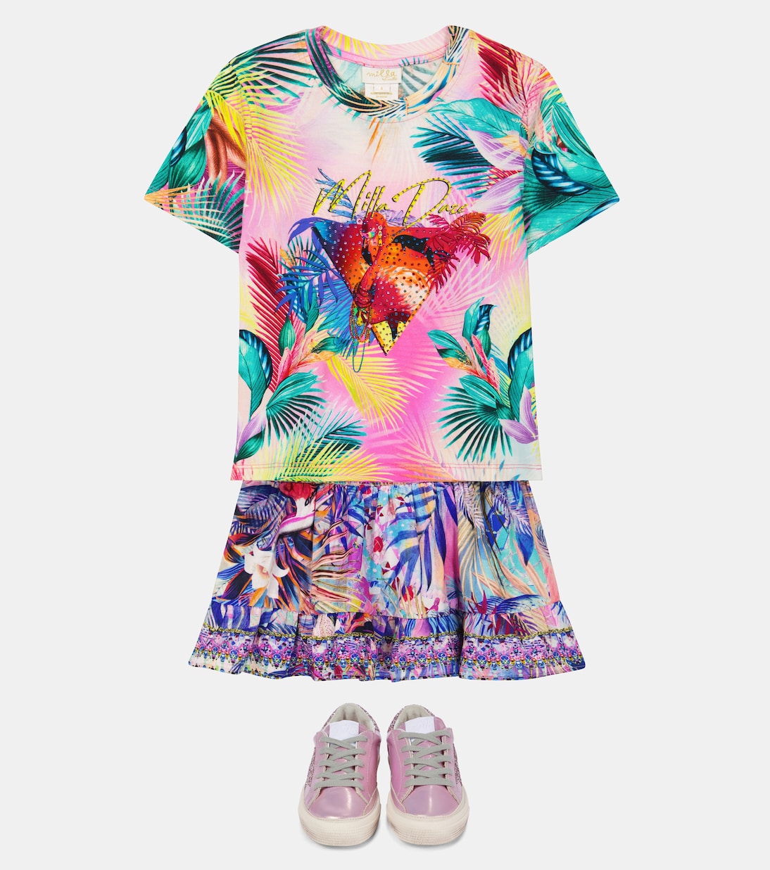 Camiseta estampada con adornos | Camilla Kids