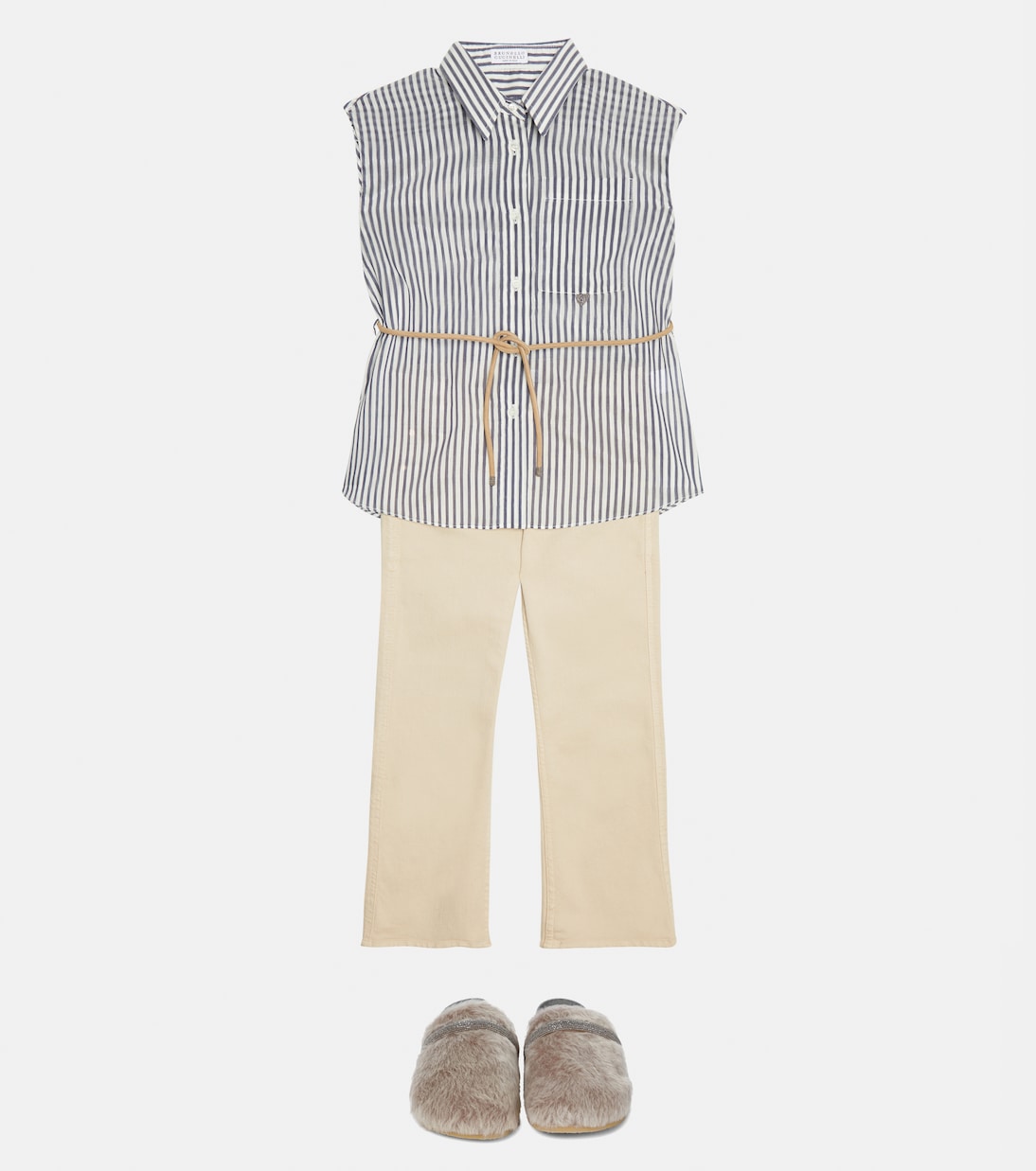 Hemd aus einem Baumwollgemisch | Brunello Cucinelli Kids