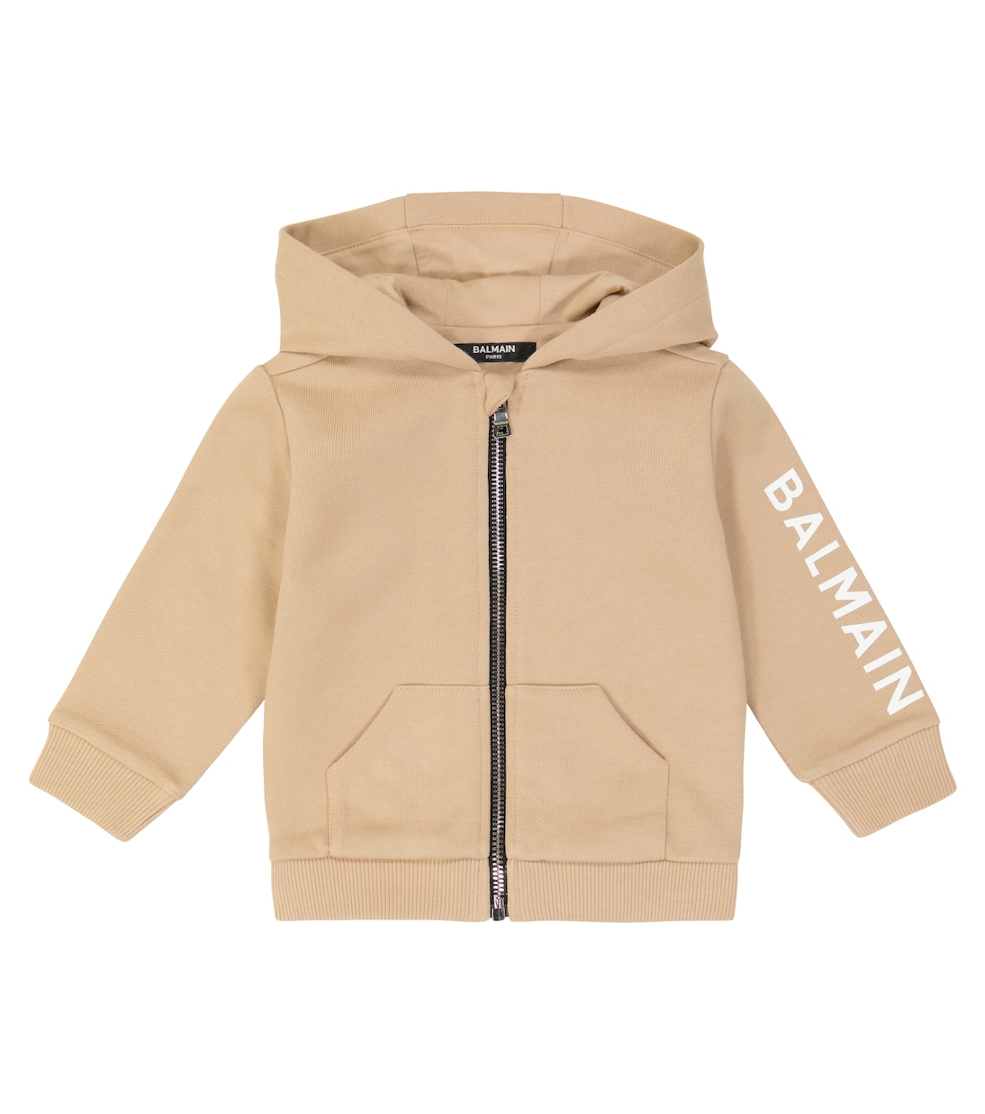 Baby - Felpa in cotone con zip e cappuccio | Balmain Kids