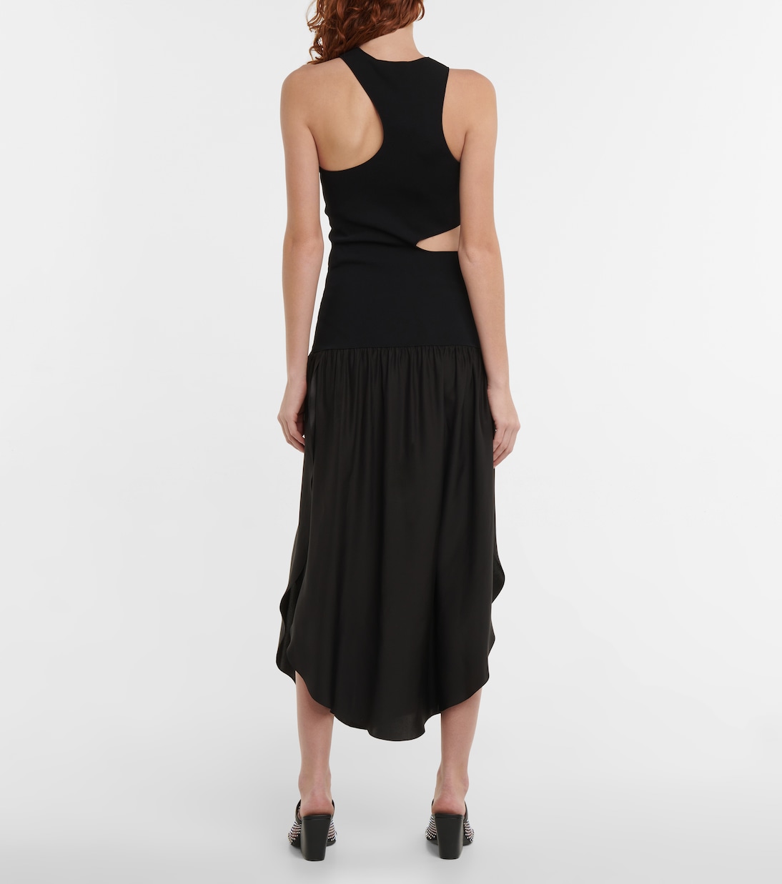 Asymmetric cutout midi dress | Stella McCartney