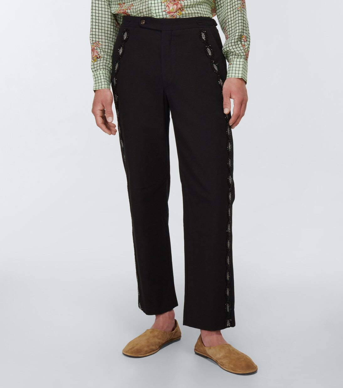 Gerade Hose Beaded Harlequin aus Baumwolle | Bode