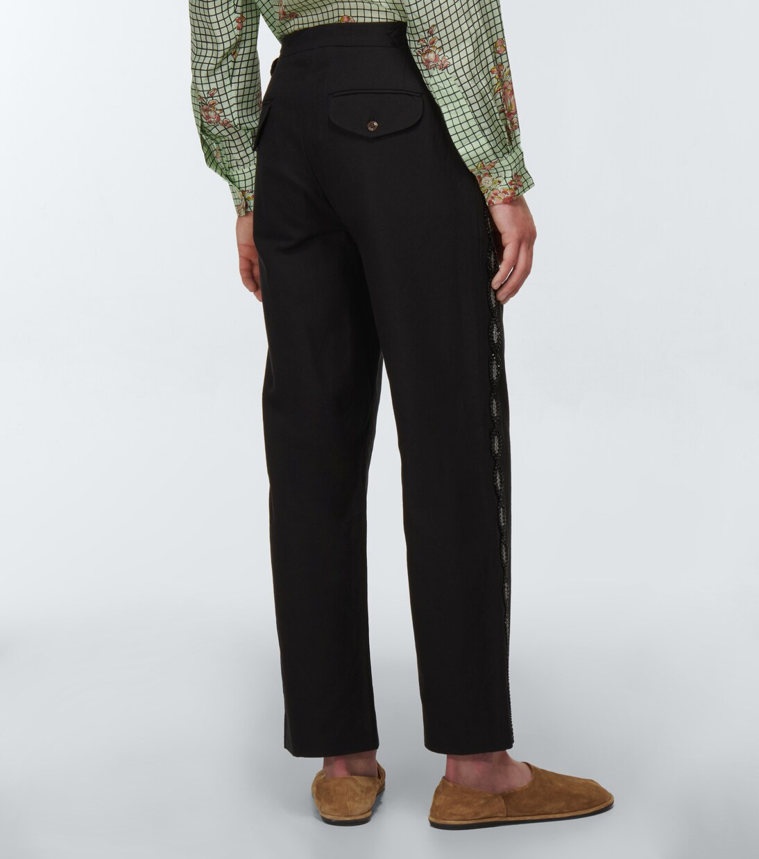 Gerade Hose Beaded Harlequin aus Baumwolle | Bode