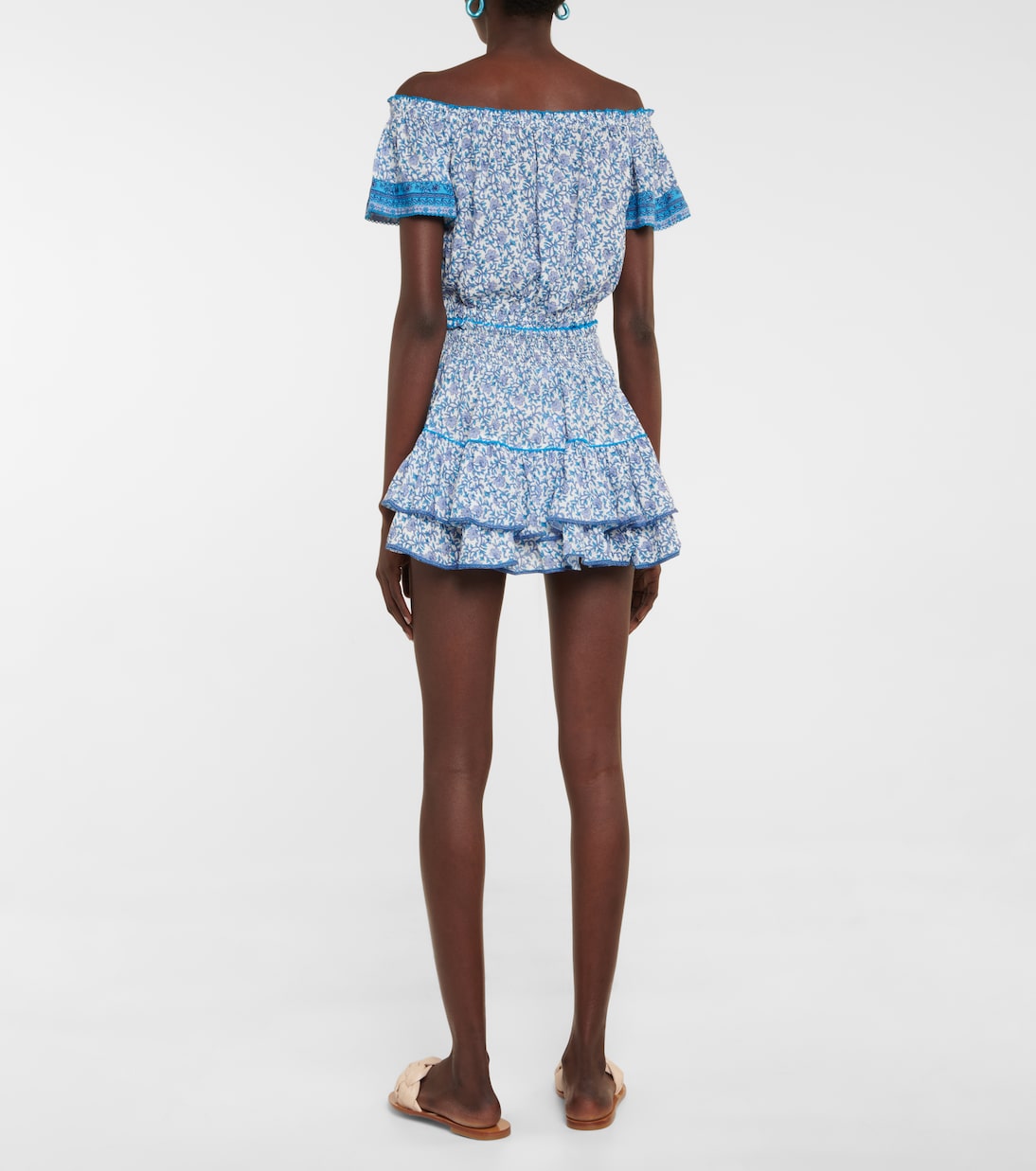 Minifalda floral de tiro alto | Poupette St Barth