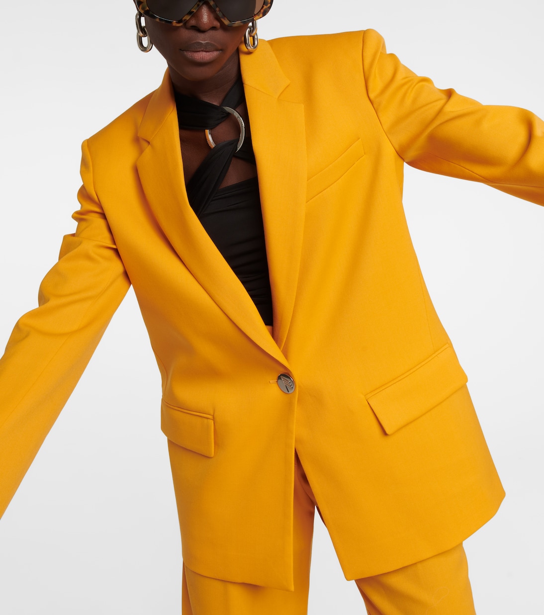 Blazer Bianca en laine mélangée | The Attico