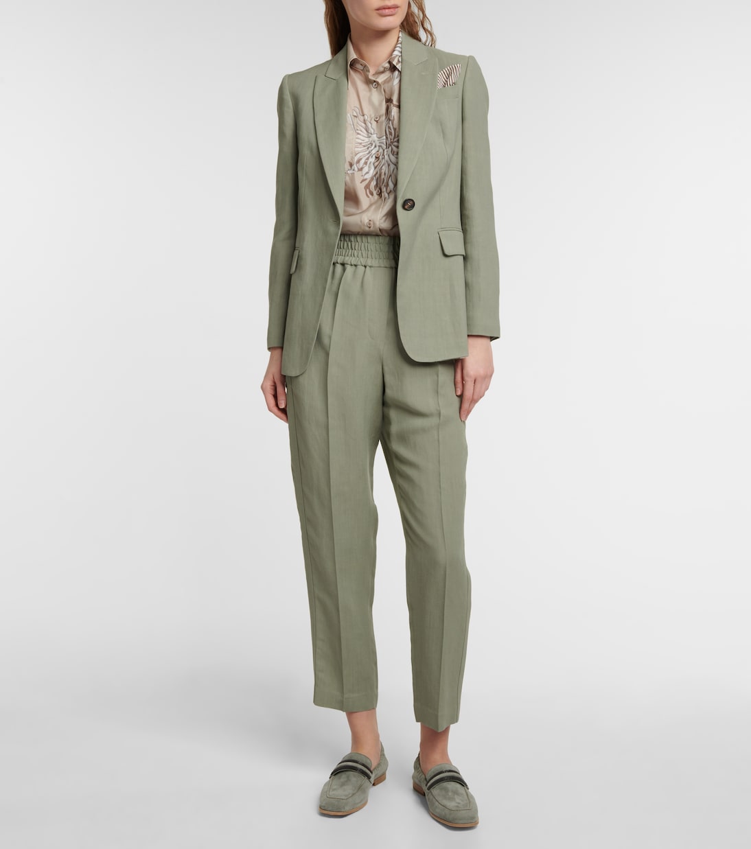 Embellished suede loafers | Brunello Cucinelli