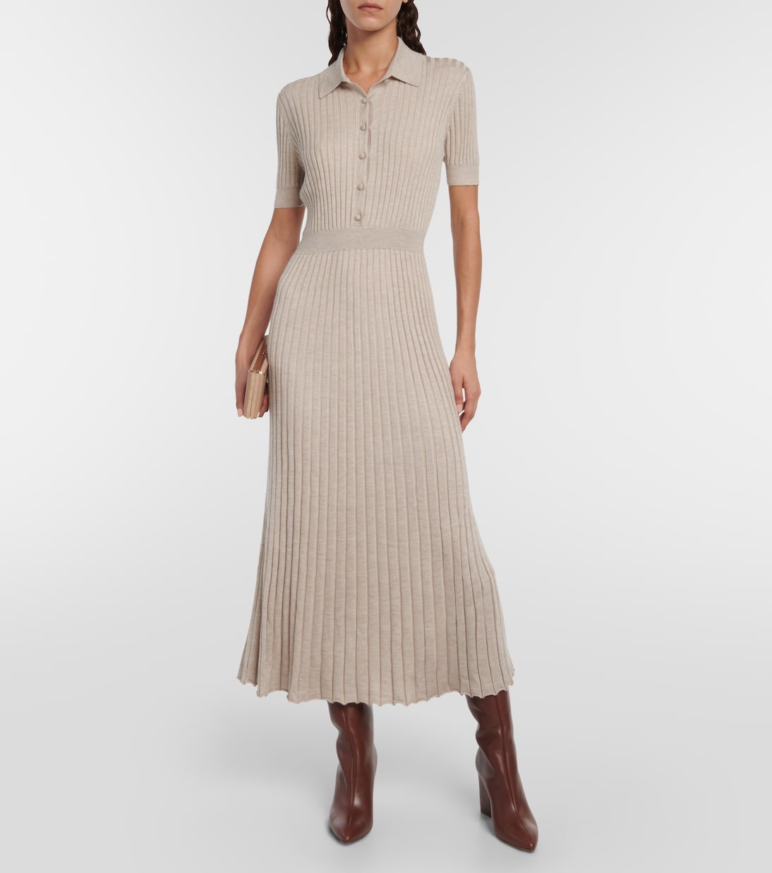 Robe midi Amor en soie et cachemire | Gabriela Hearst