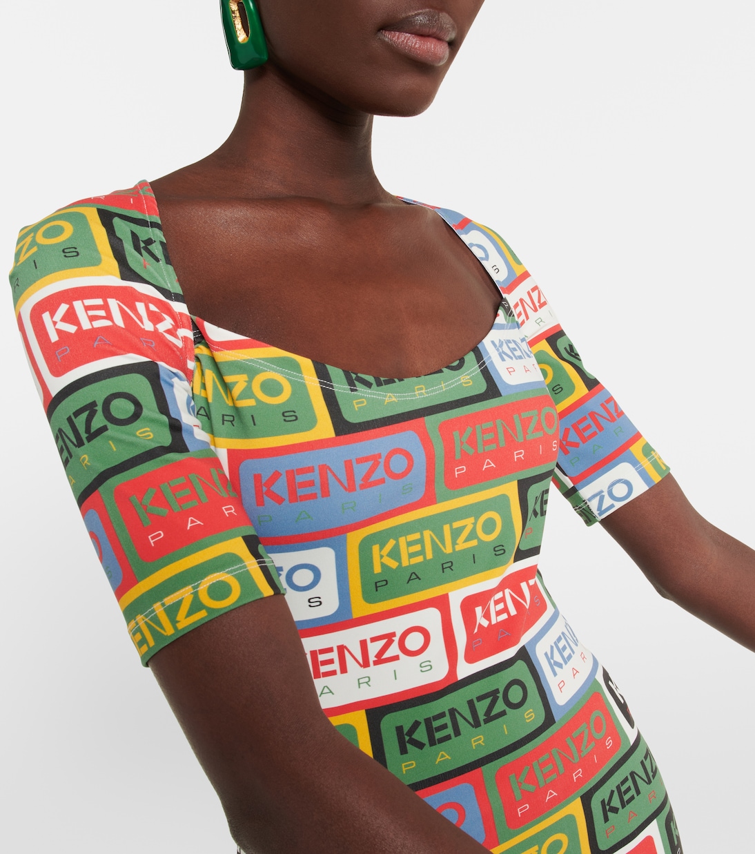 Logo printed jersey minidress | Kenzo