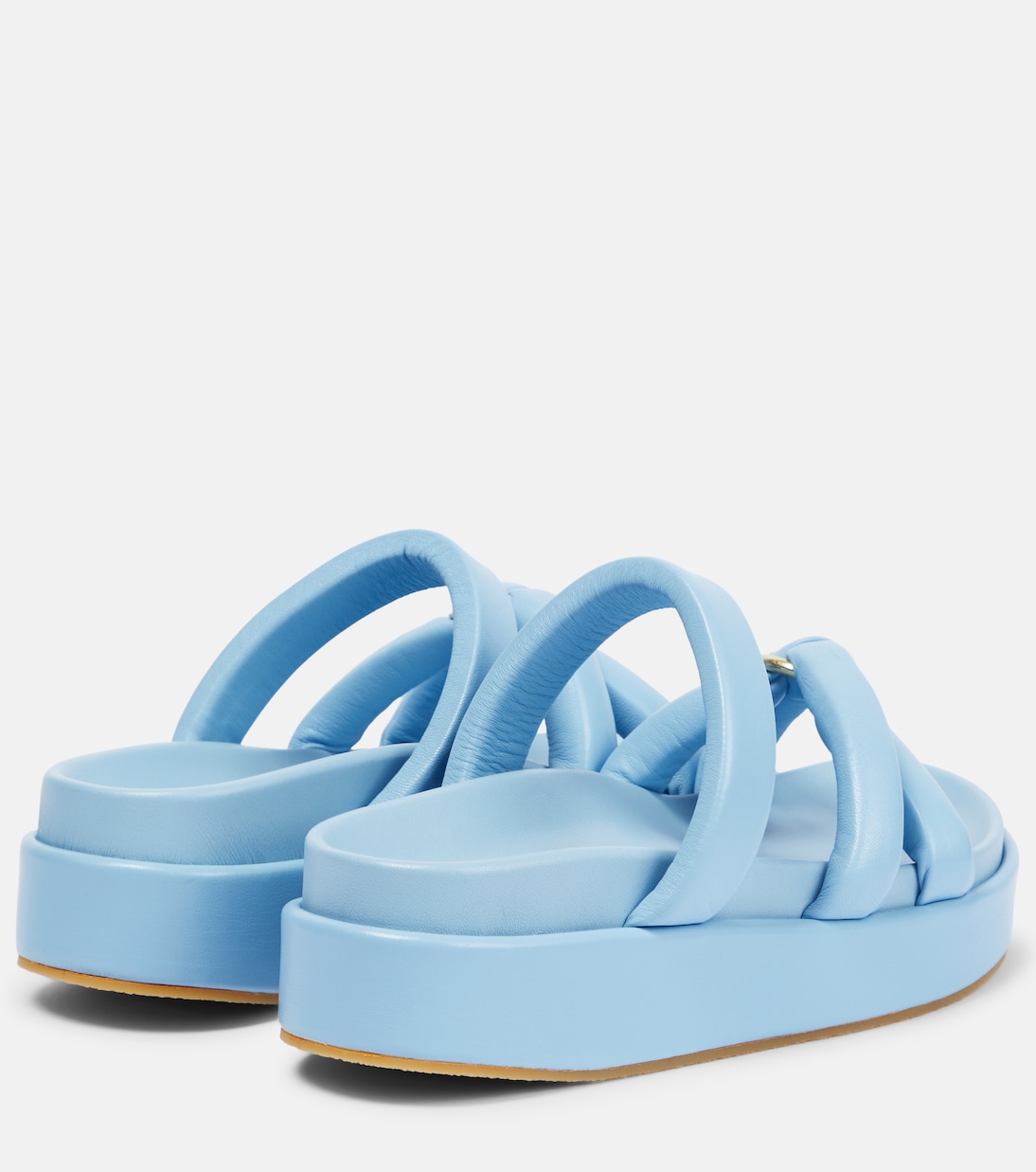 Padded leather platform sandals | Dries Van Noten