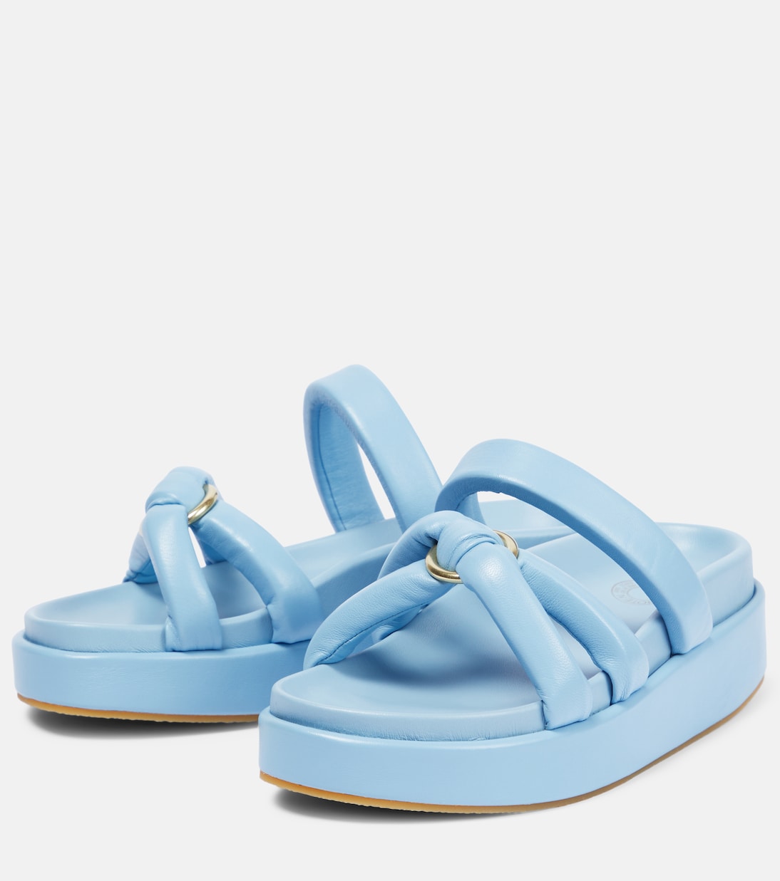 Padded leather platform sandals | Dries Van Noten