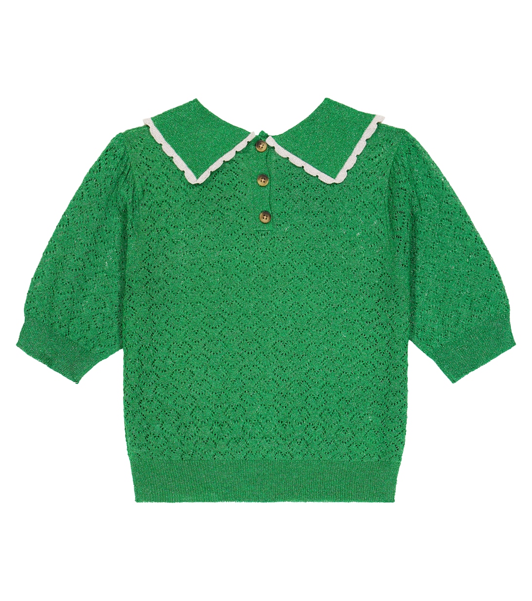 Saxy collared Lurex® sweater | Morley