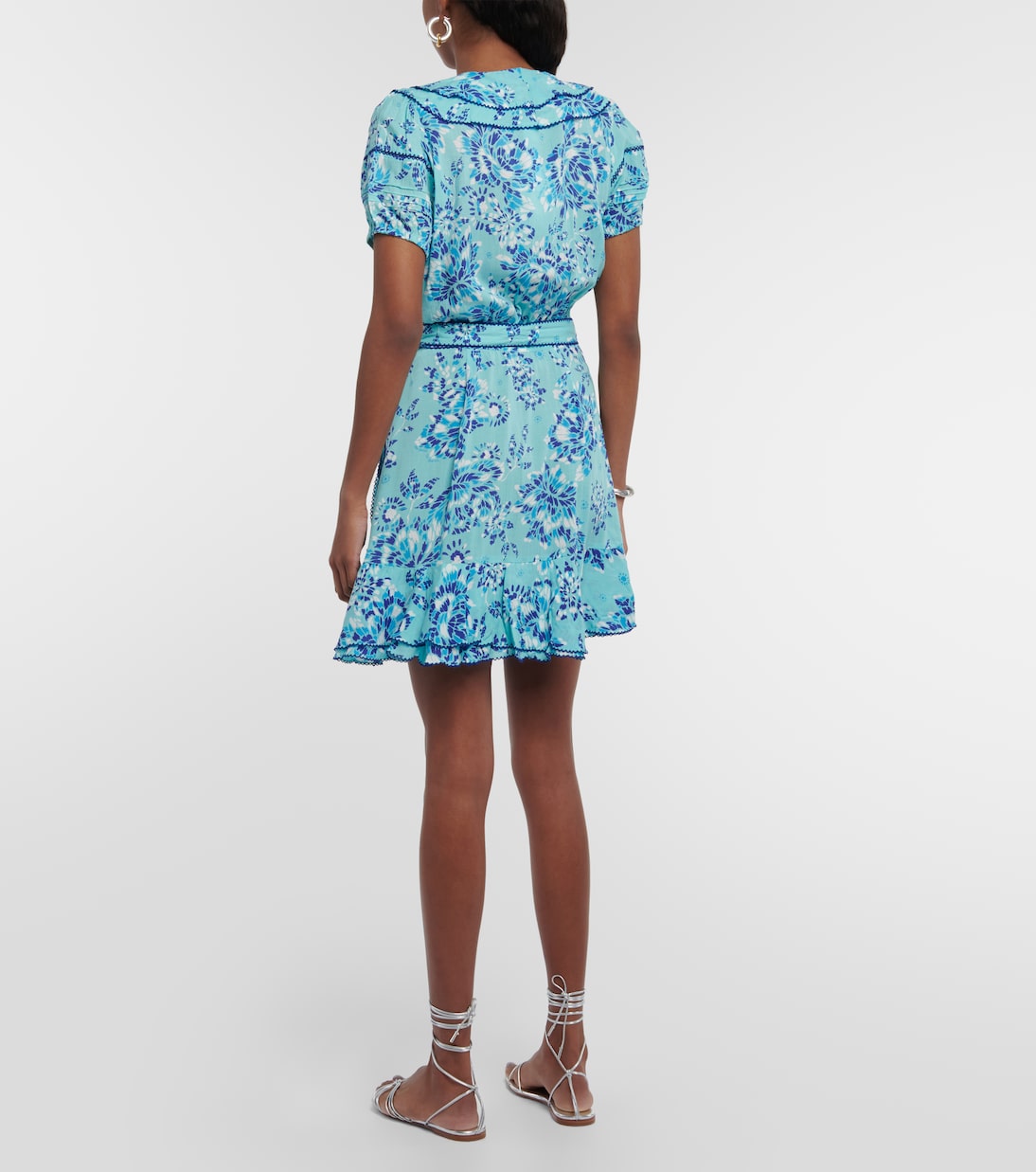 Aude printed wrap minidress | Poupette St Barth