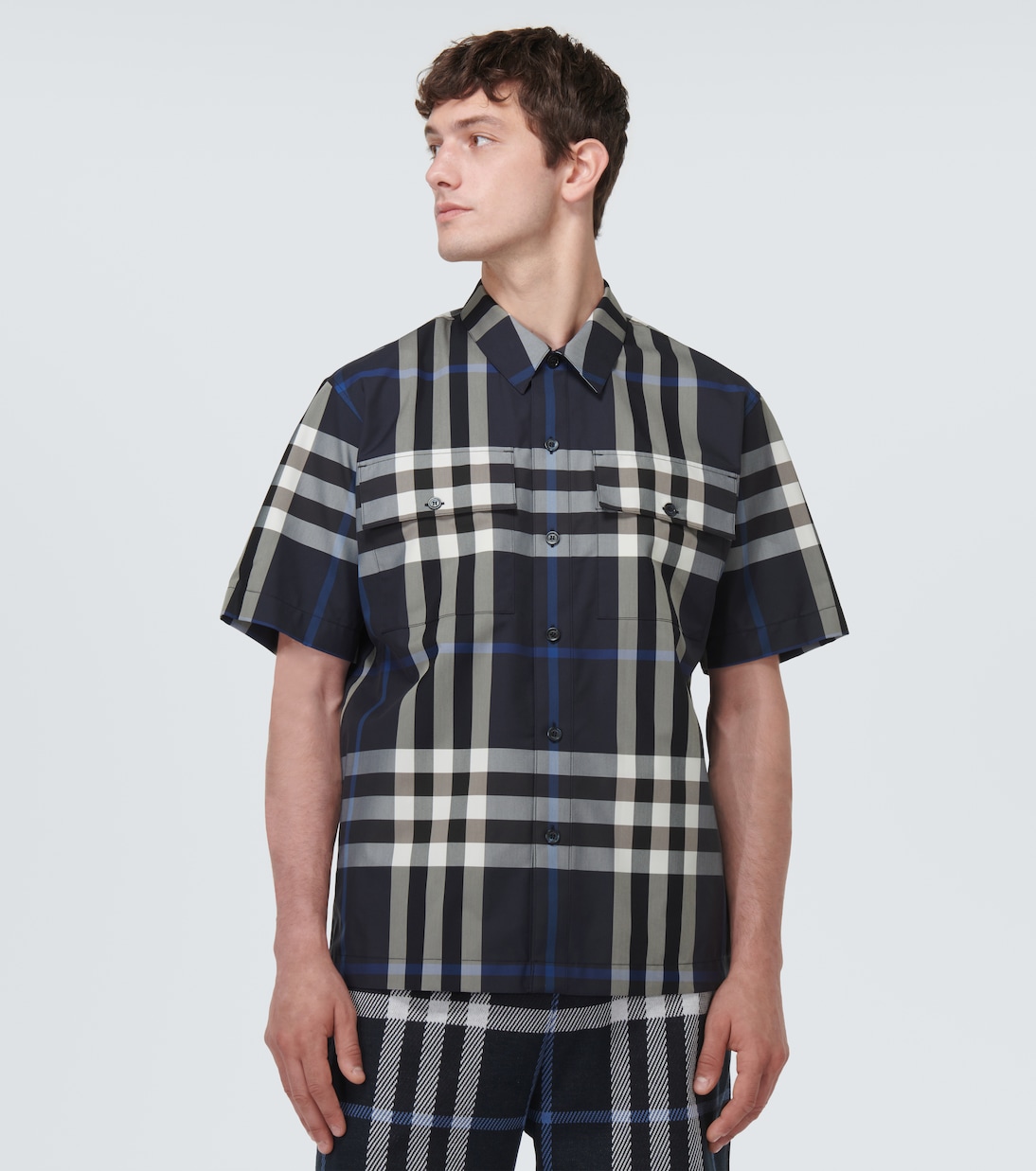 Camicia in misto cotone a quadri | Burberry