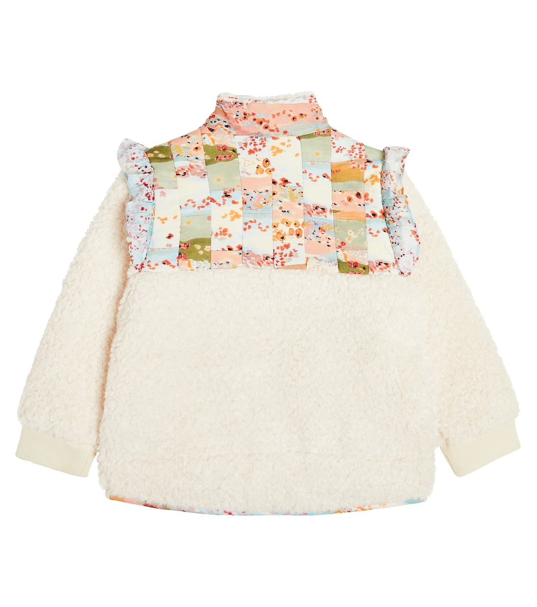 Giacca patchwork in shearling sintetico | Chloé Kids
