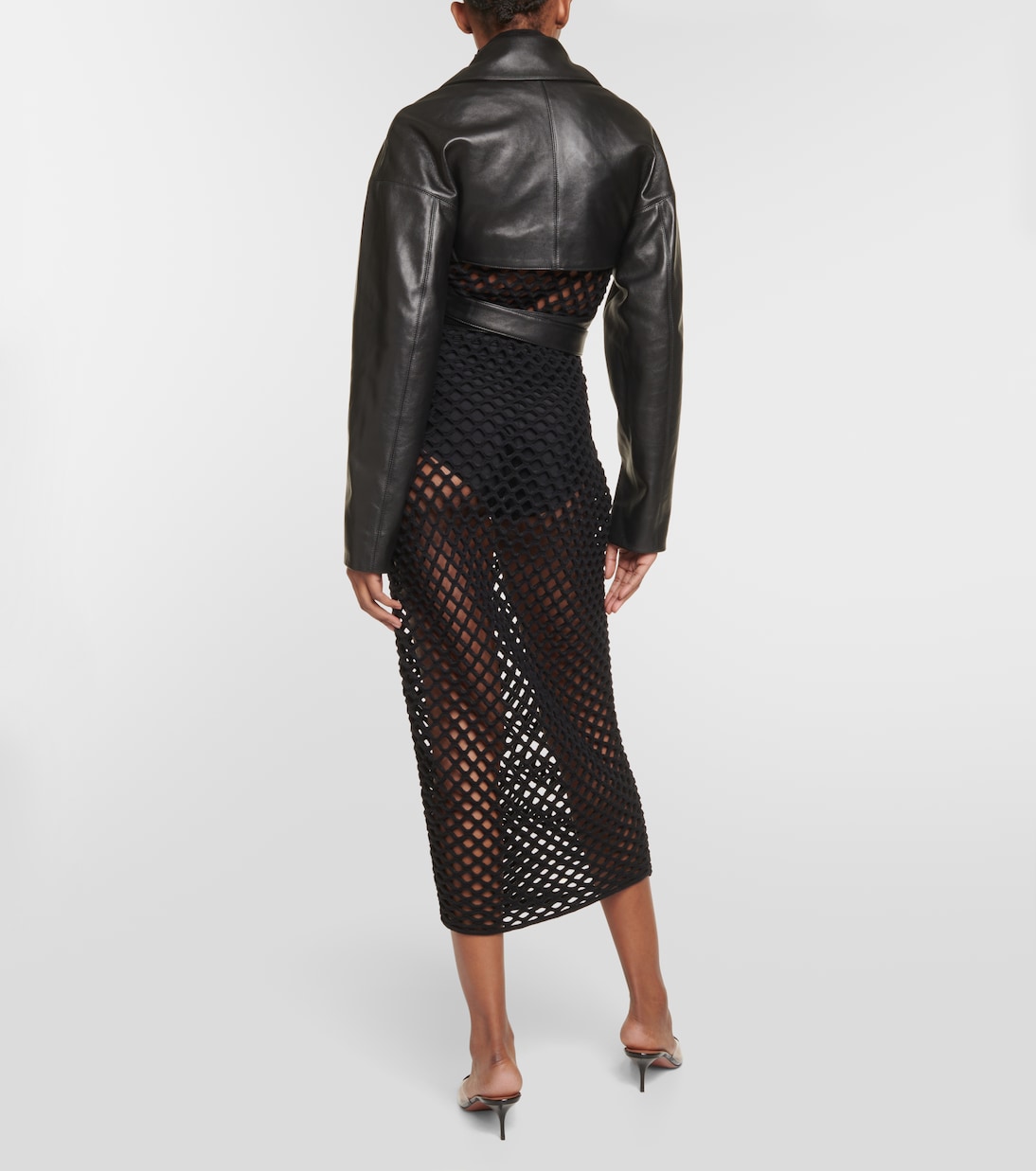 Veste raccourcie en cuir | Alaïa