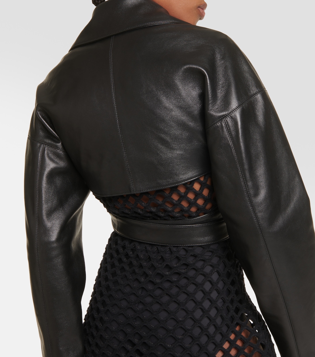 Veste raccourcie en cuir | Alaïa