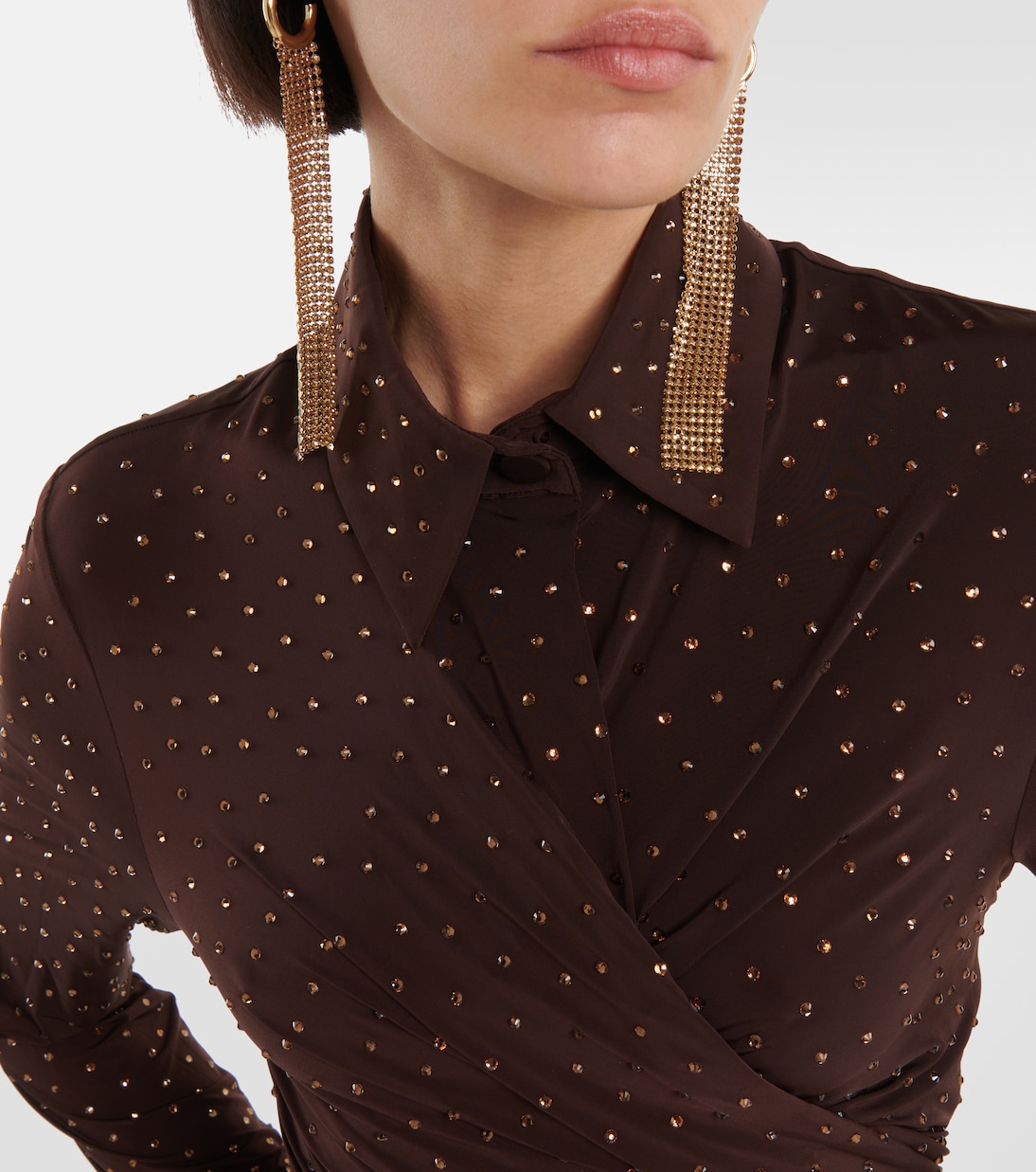 Top Bligh de jersey con cristales | Alex Perry