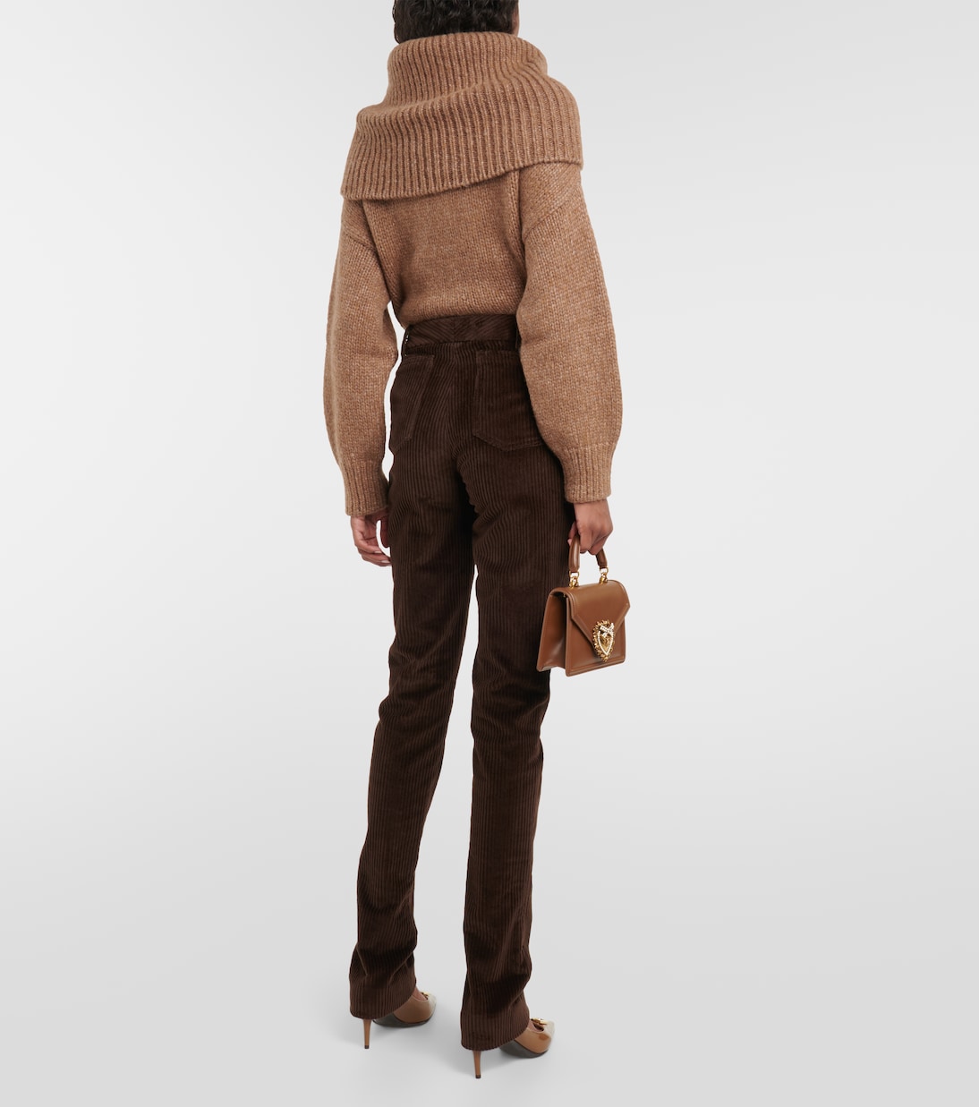 Low-rise corduroy flared pants | Dolce&Gabbana