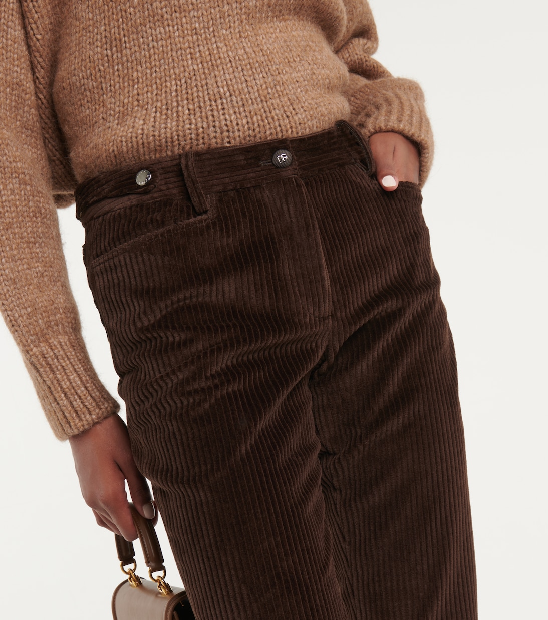 Low-rise corduroy flared pants | Dolce&Gabbana
