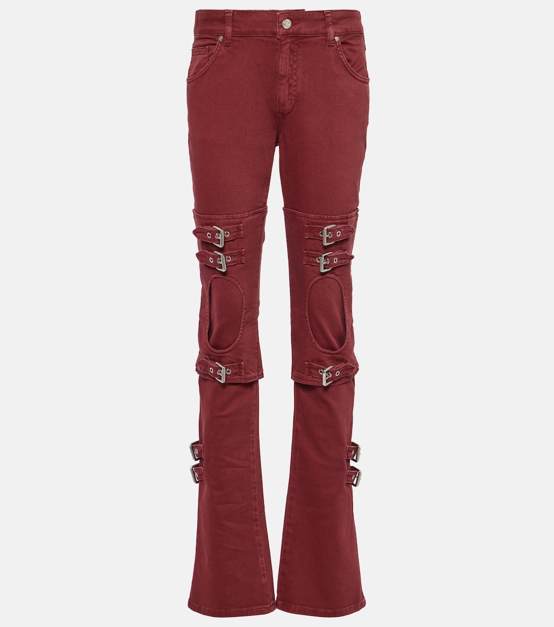 Cutout mid-rise boyfriend jeans | Blumarine