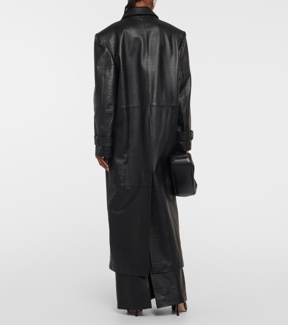 Abrigo oversized de piel grabada | Alessandra Rich