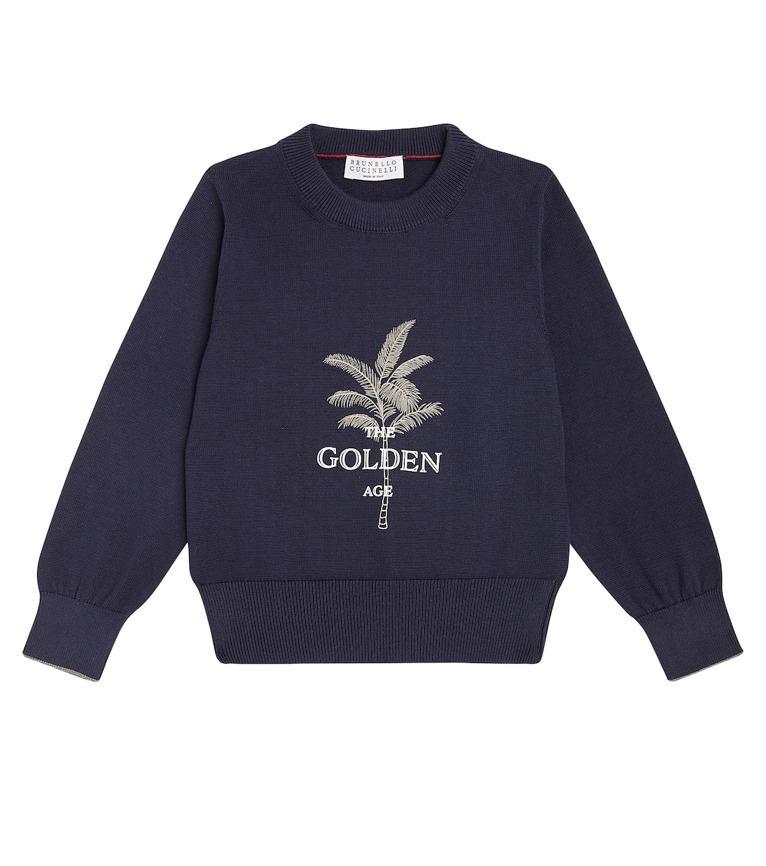 Pullover in cotone con stampa | Brunello Cucinelli Kids