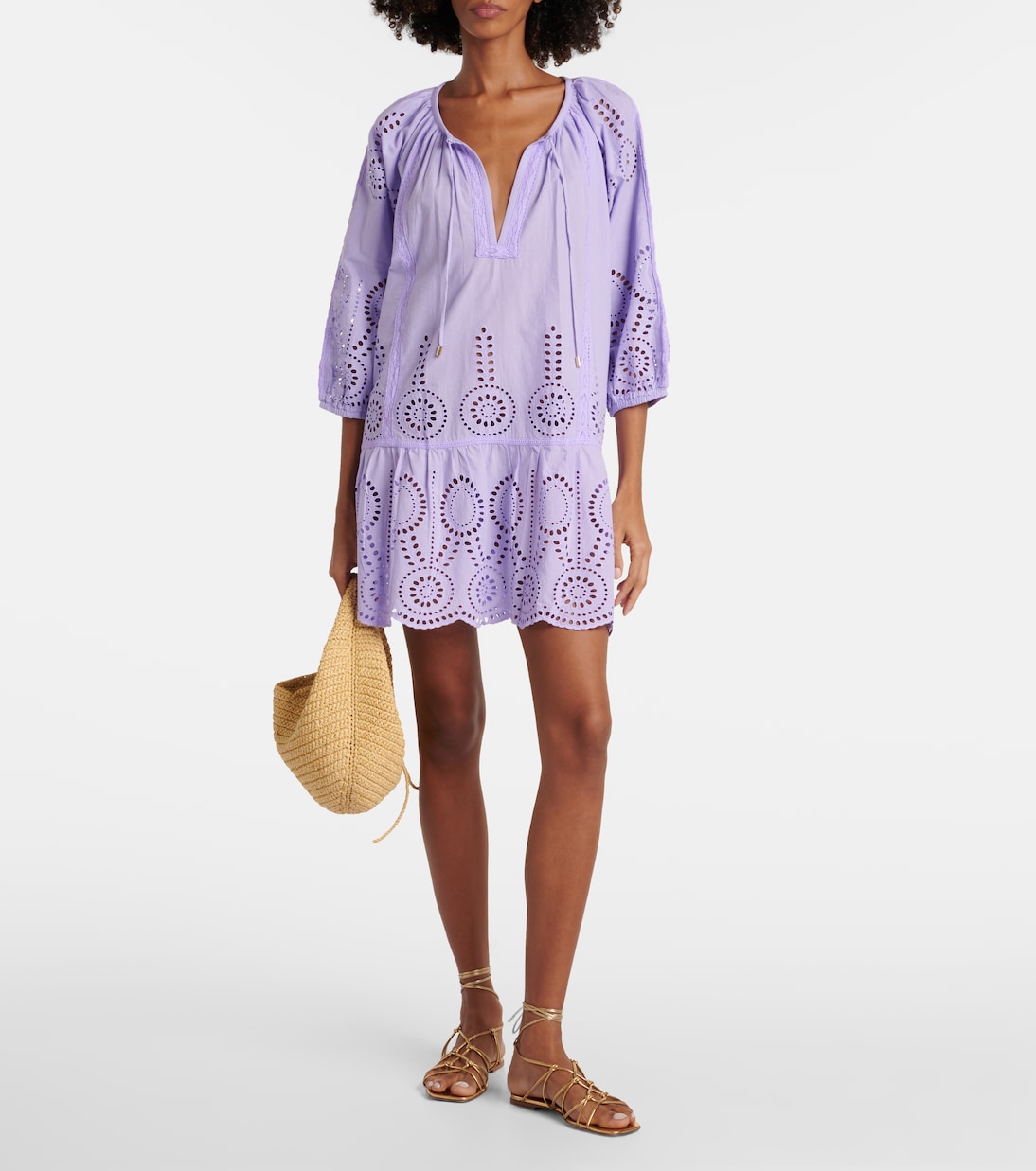 Caftano Ashley in cotone con ricami | Melissa Odabash