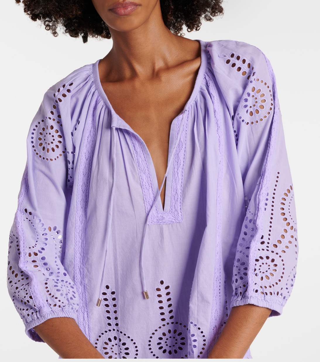 Caftano Ashley in cotone con ricami | Melissa Odabash