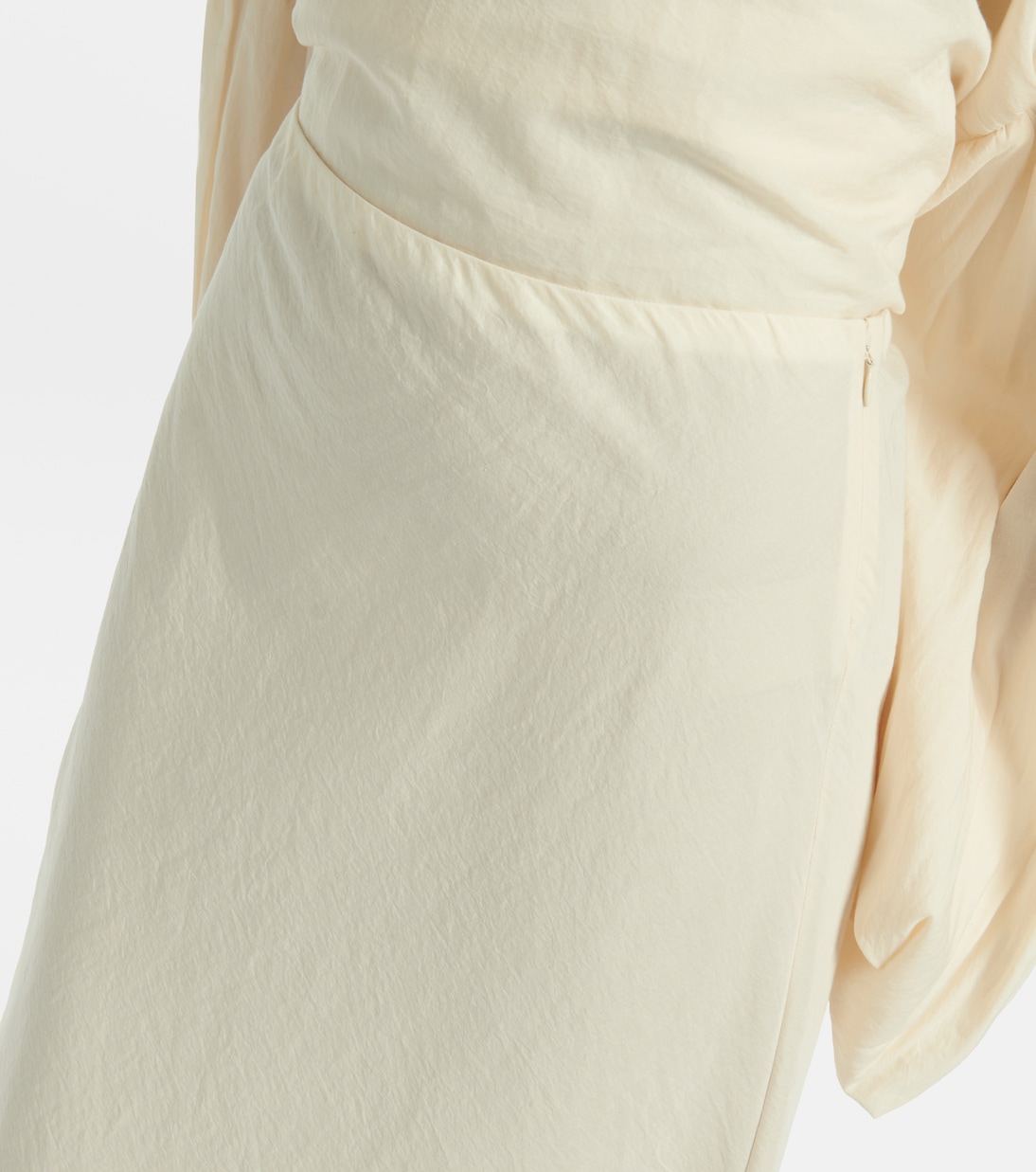 Mauva silk and cotton organza maxi skirt | Khaite