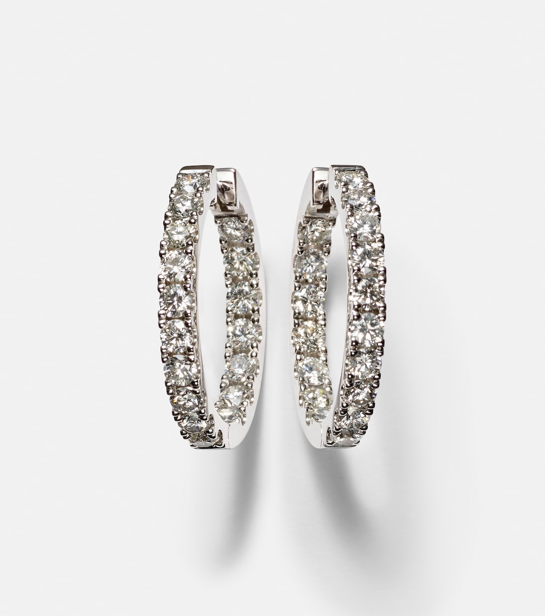 Orecchini in oro bianco 14kt con diamanti | Roxanne First
