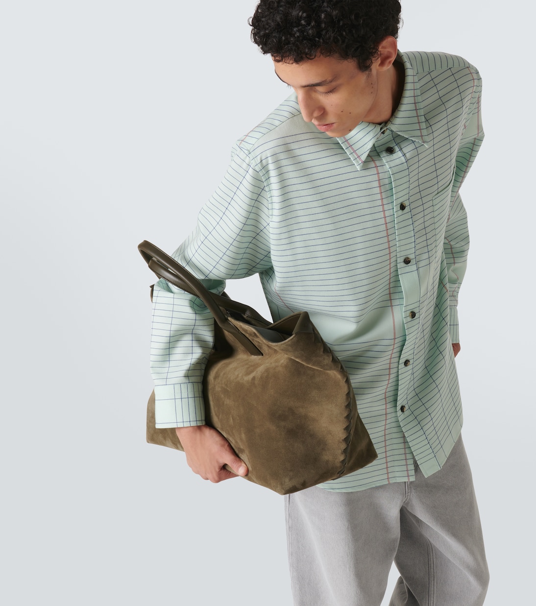 Borsa Cabat Large in suede | Bottega Veneta
