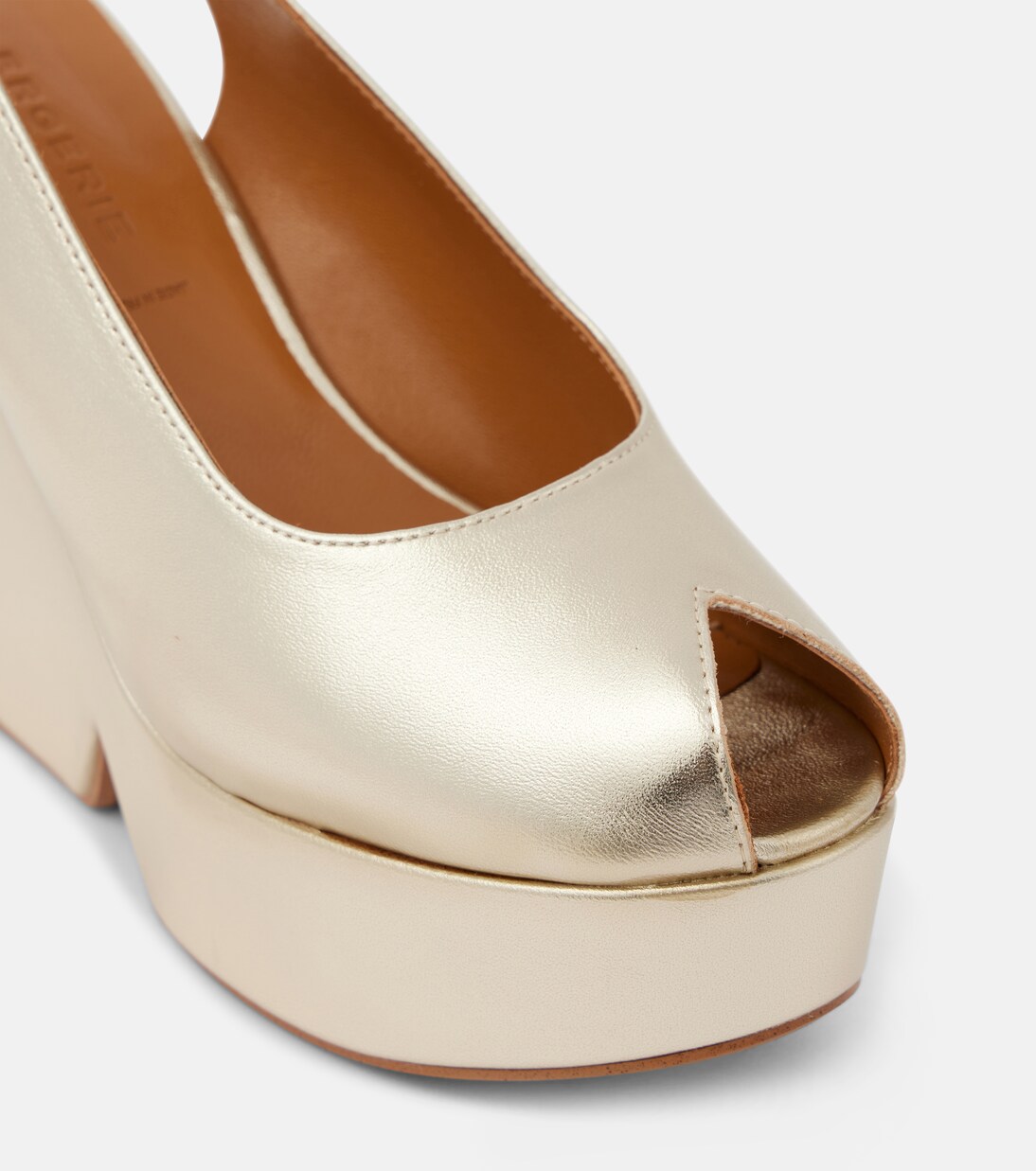 Dylan metallic leather wedge sandals | Clergerie