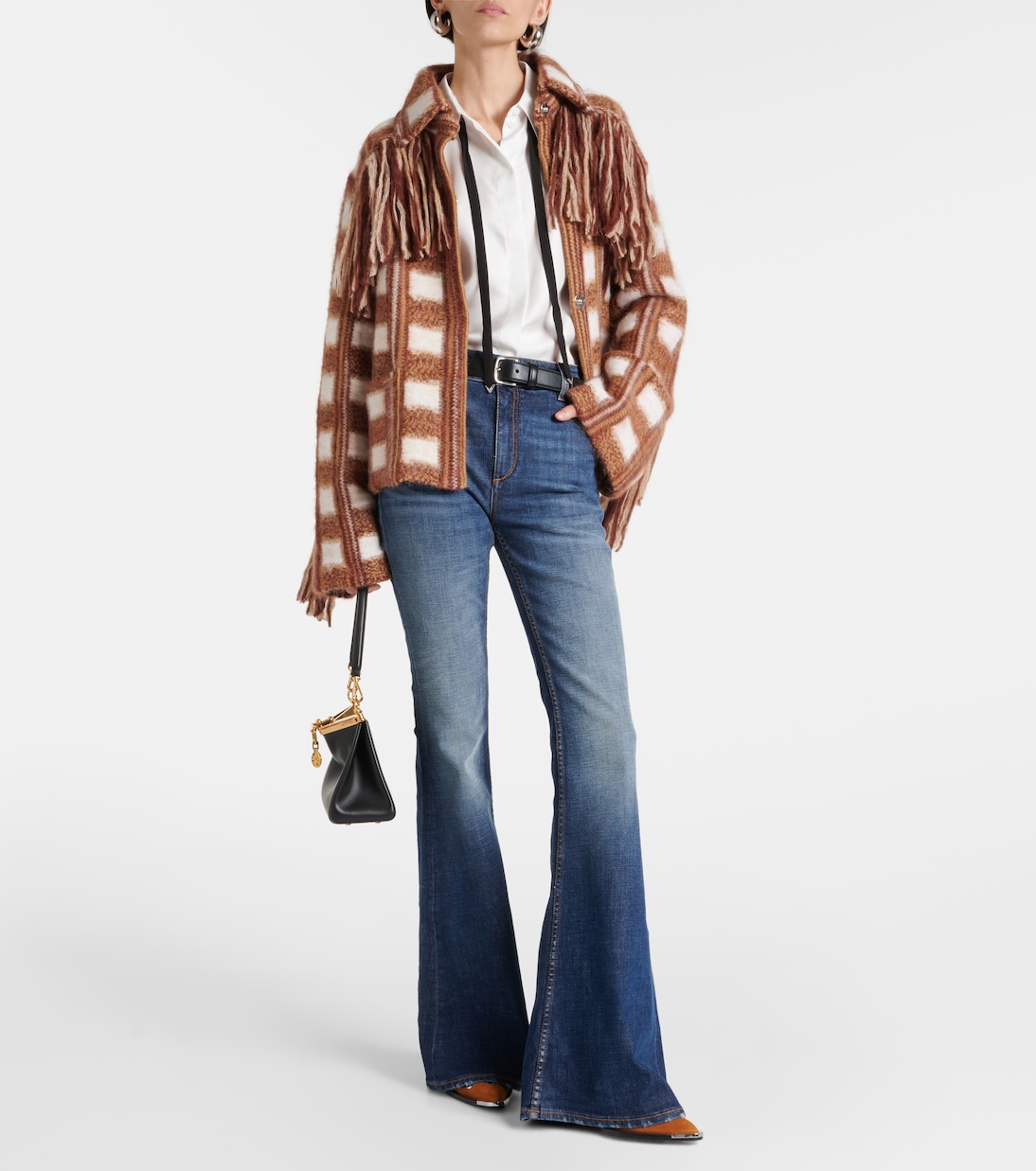 Dizzy fringed checked jacquard jacket | Dorothee Schumacher