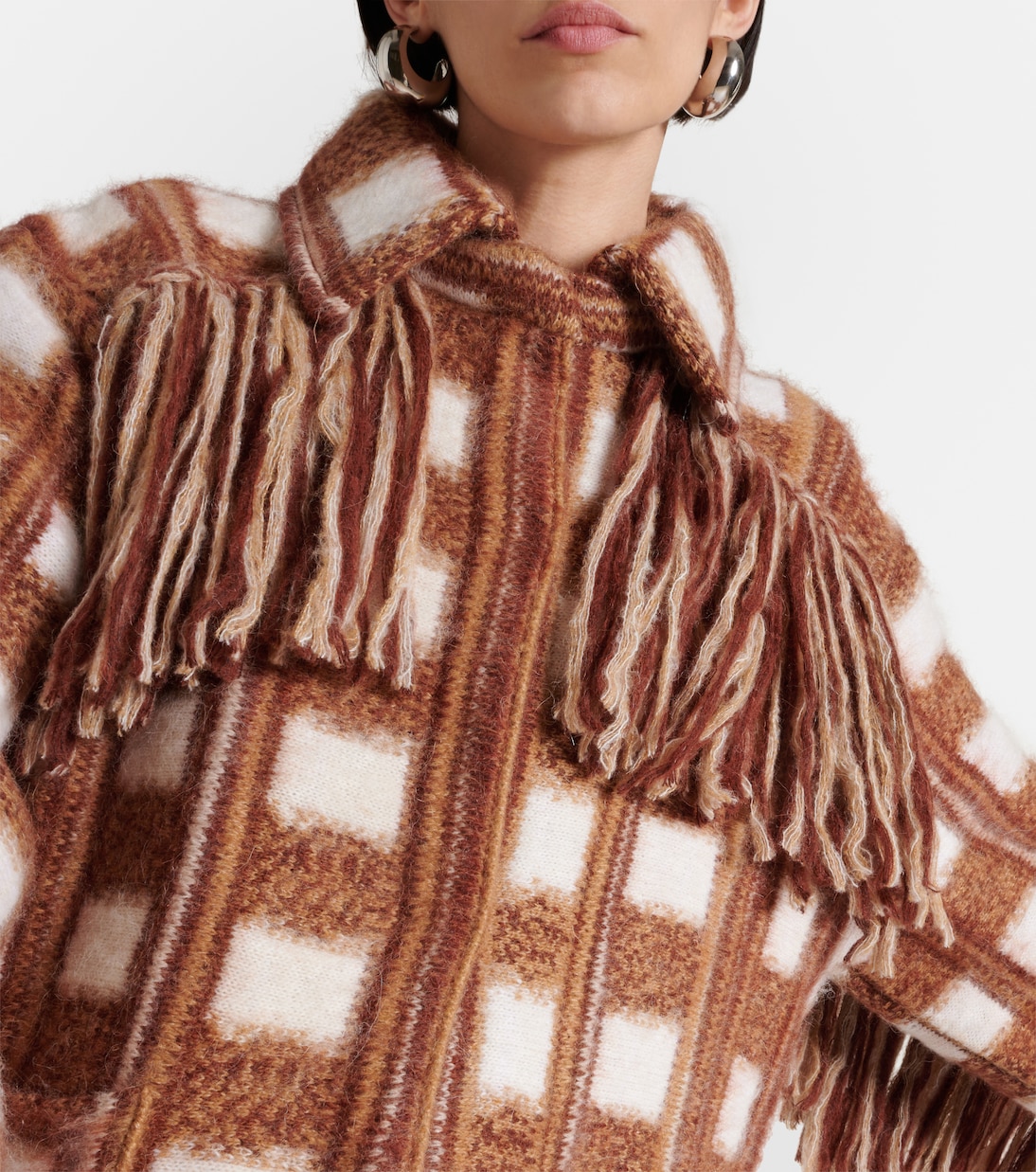 Dizzy fringed checked jacquard jacket | Dorothee Schumacher