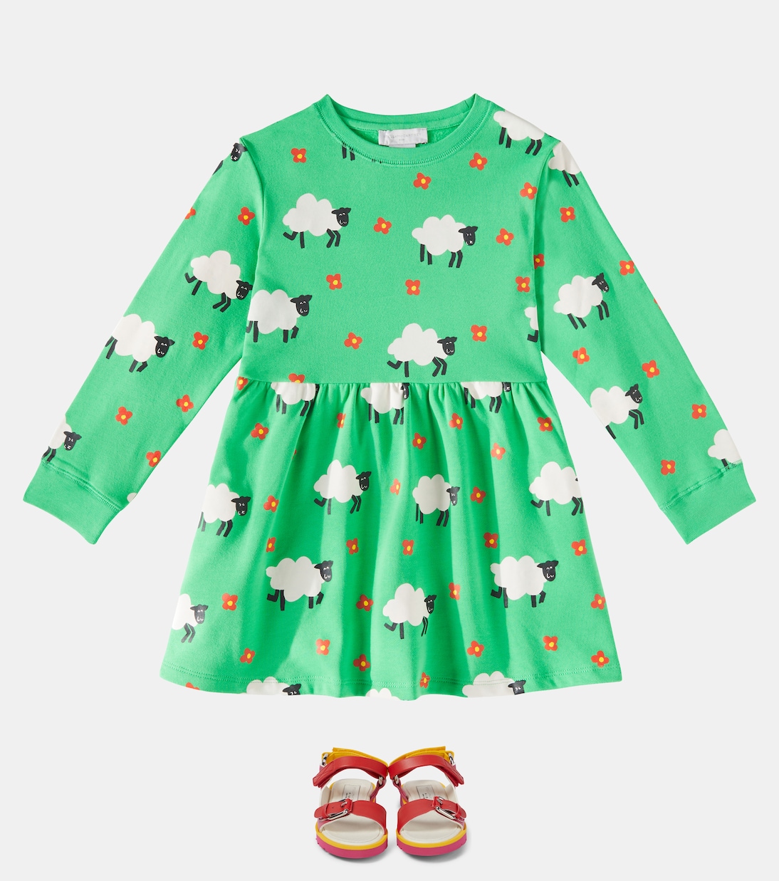 Abito in pile di cotone con stampa | Stella McCartney Kids