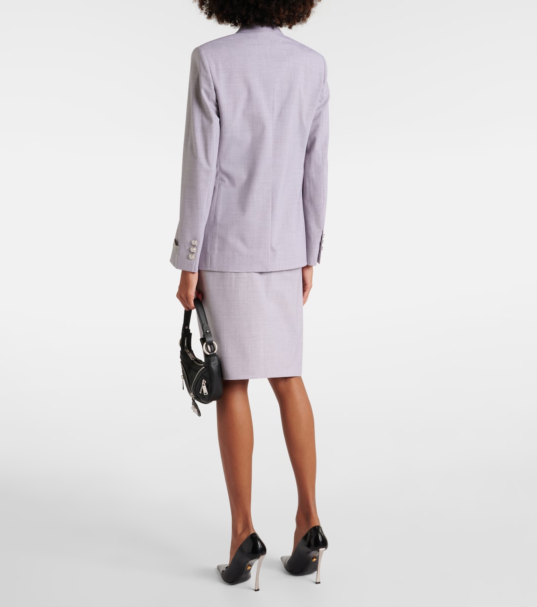 Mélange wool-blend blazer | Versace