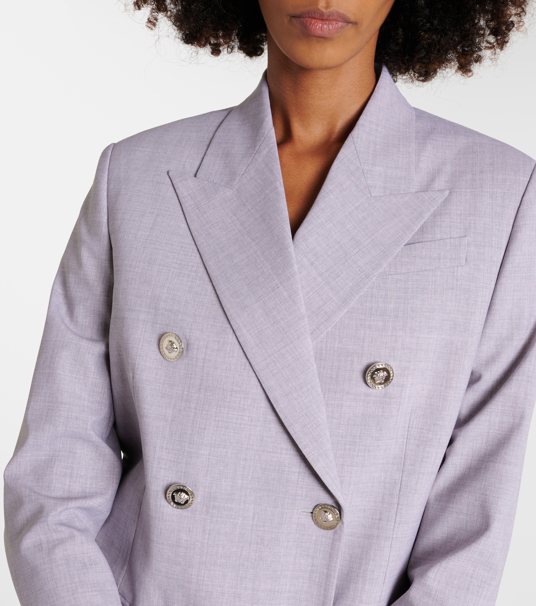 Mélange wool-blend blazer | Versace