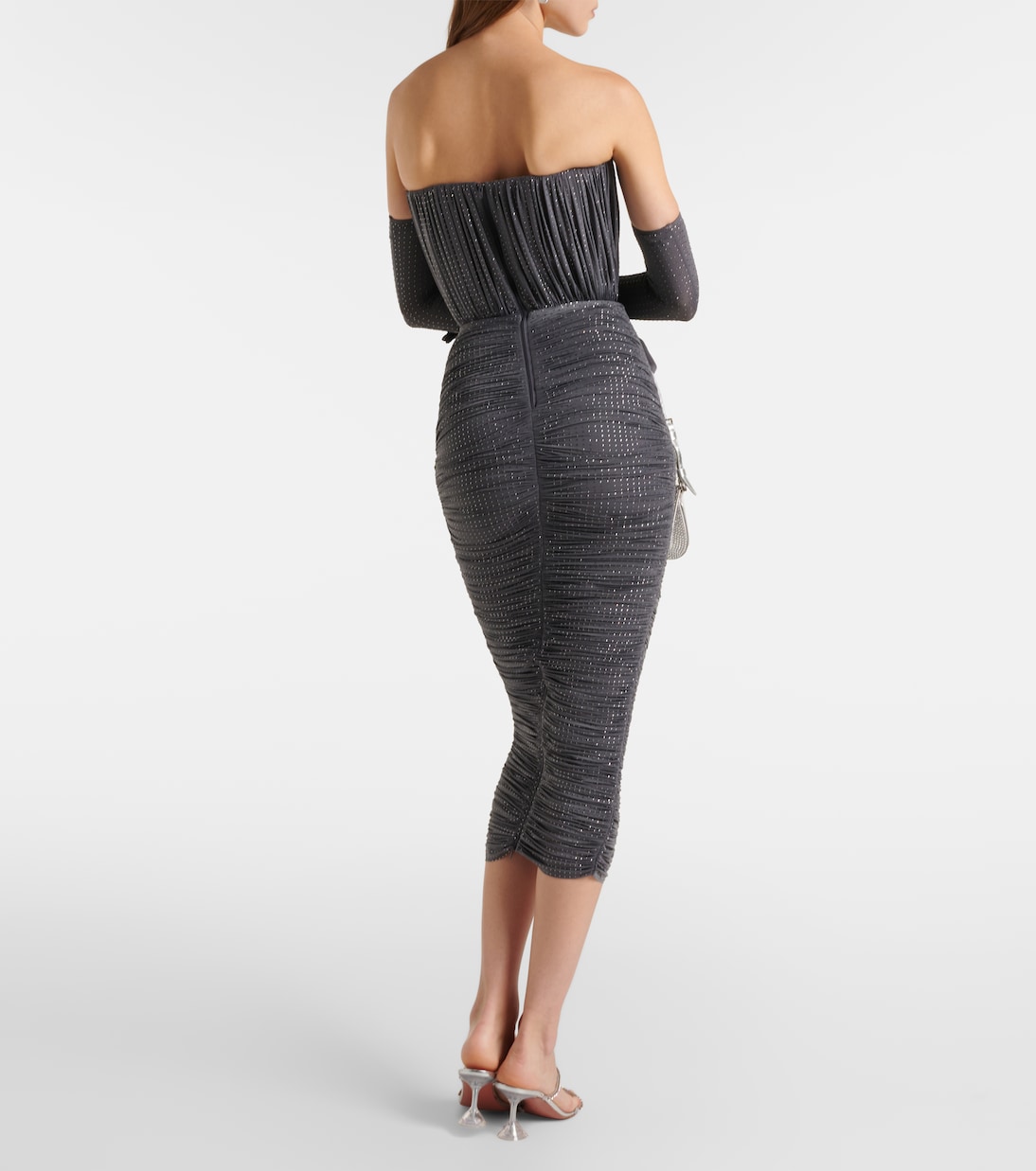 Midikleid aus Jersey mit Kristallen | Alex Perry
