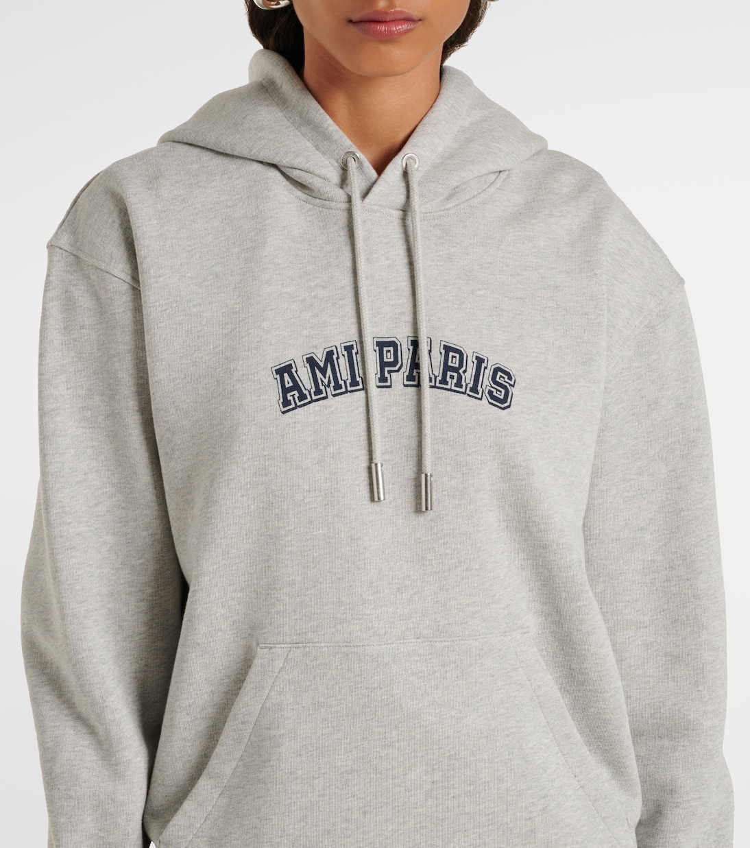Logo cotton jersey hoodie | Ami Paris