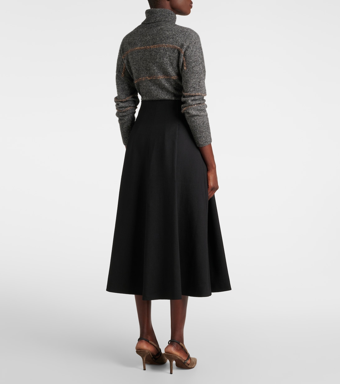 Falda midi de lana | Brunello Cucinelli