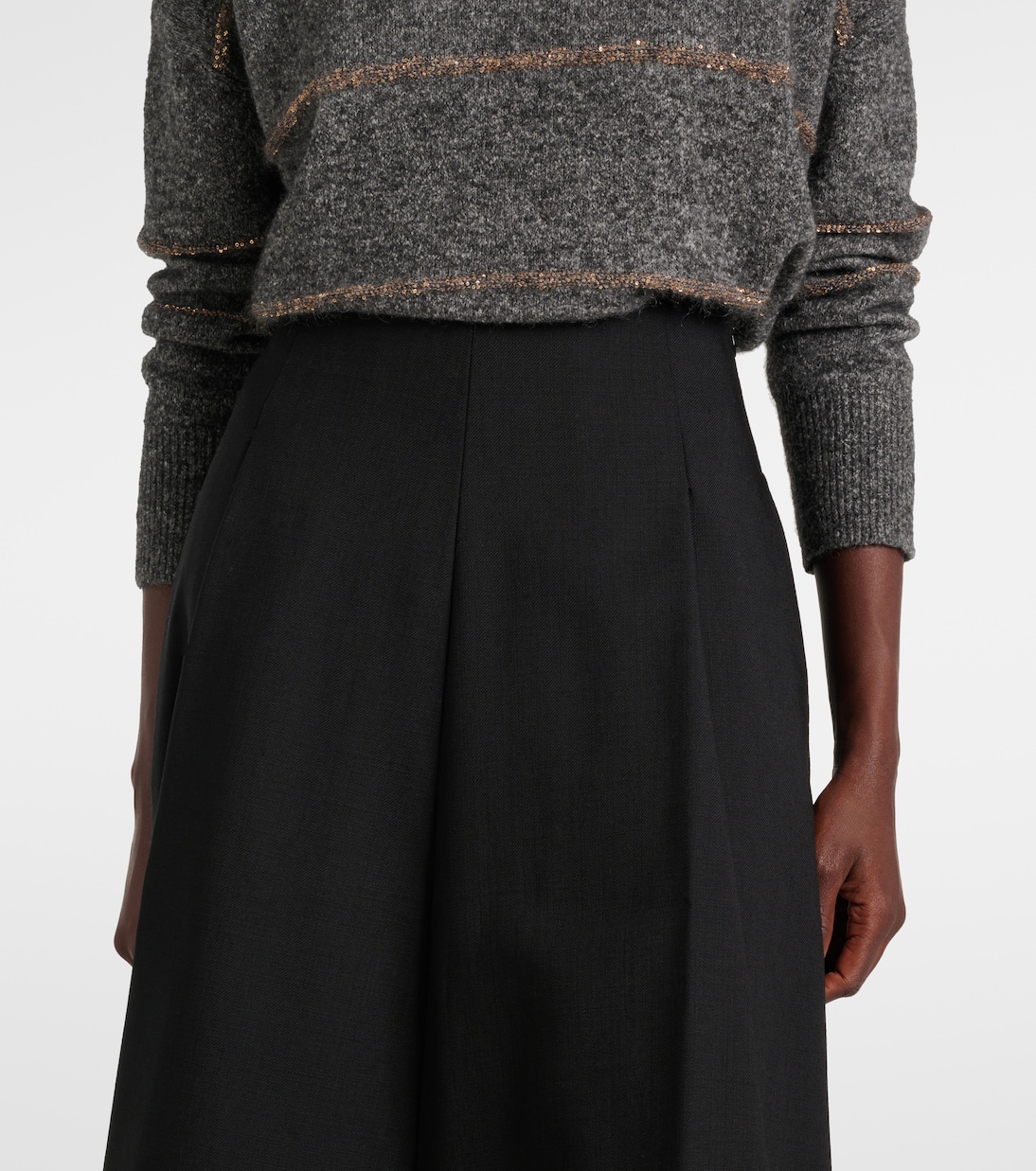 Falda midi de lana | Brunello Cucinelli