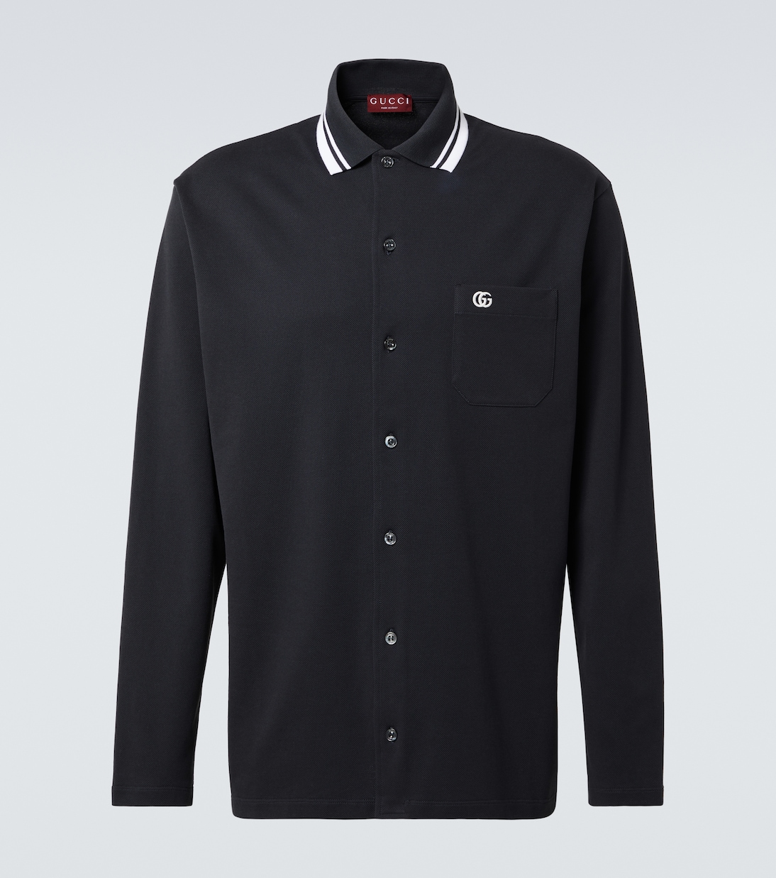 Polo GG bordado de mezcla de algodón | Gucci